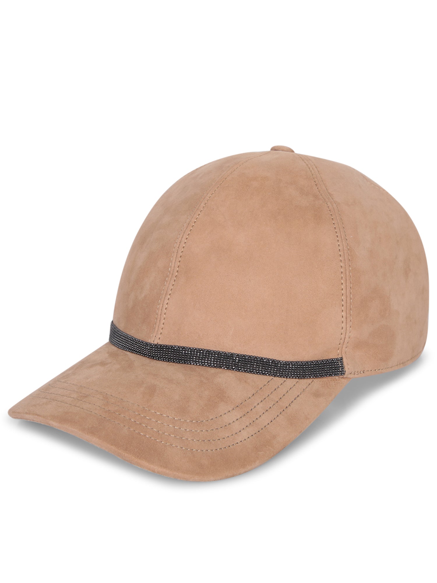 BRUNELLO CUCINELLI 베이지 스웨이드 베이스볼 캡