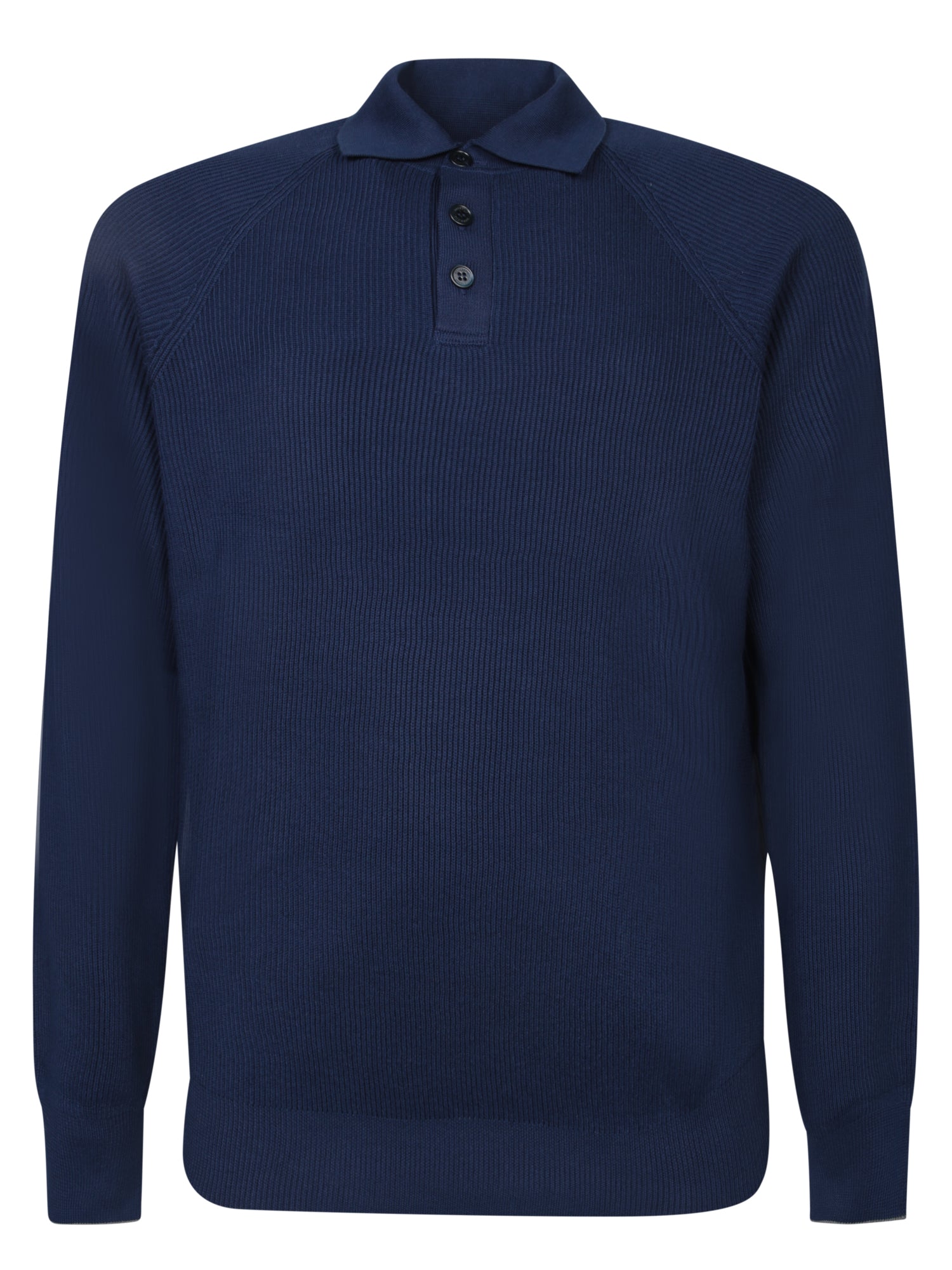 BRUNELLO CUCINELLI 블루 캐시미어 폴로 셔츠