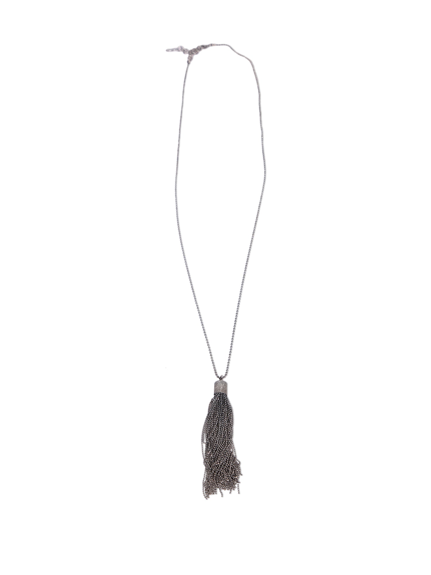 BRUNELLO CUCINELLI 롱 Monile 네크리스 in 블랙 Rhodium