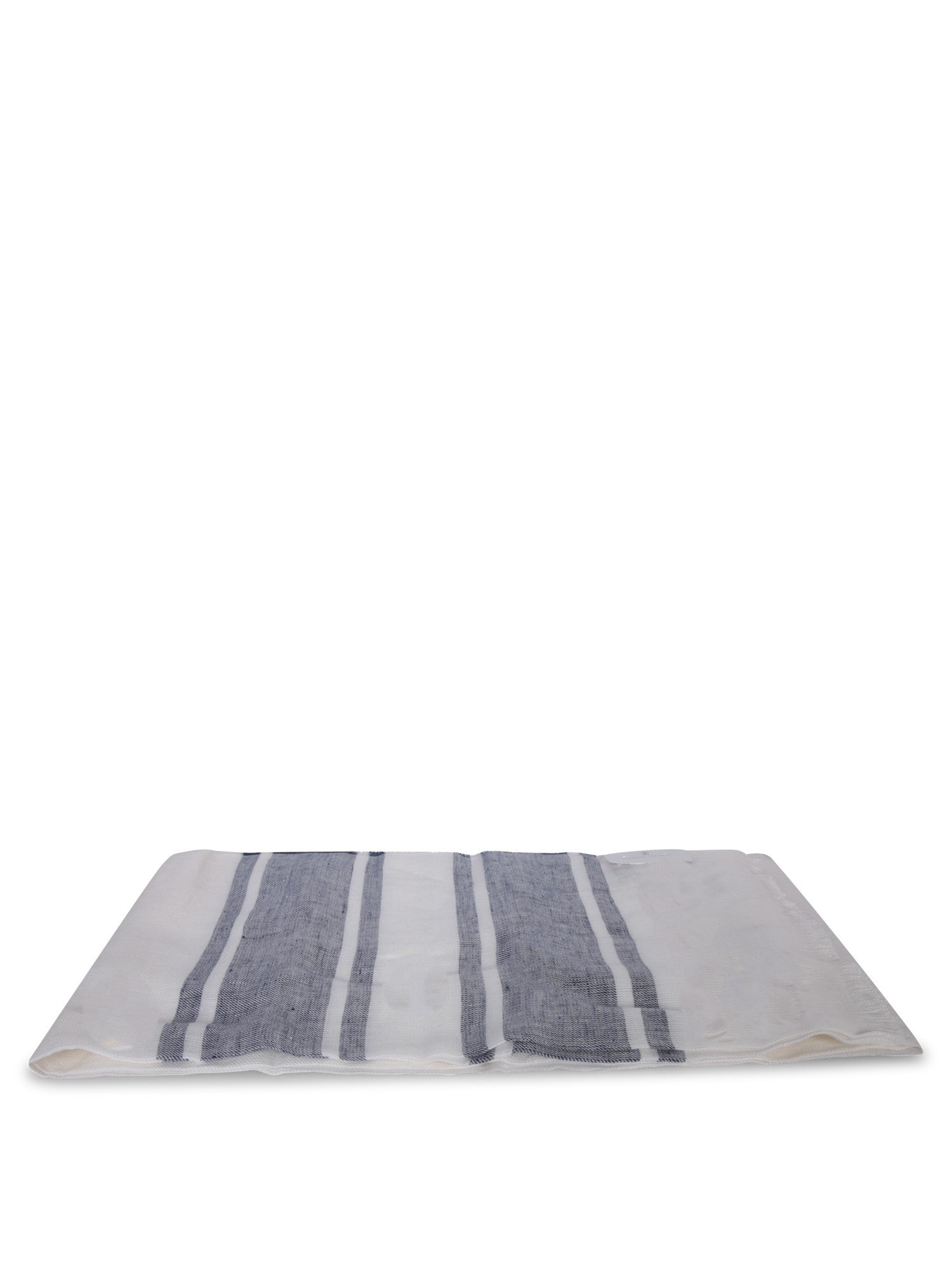 BRUNELLO CUCINELLI 화이트 and 블루 진 스카프