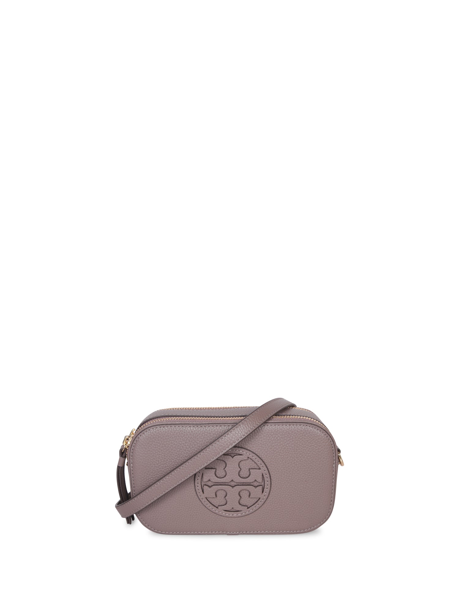 TORY BURCH 미니 Miller 레더 백 in Shell 컬러