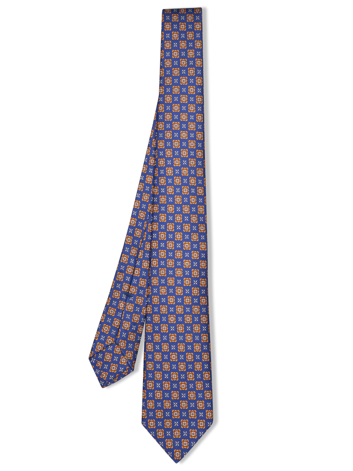 KITON BlueOrange 패턴 타이