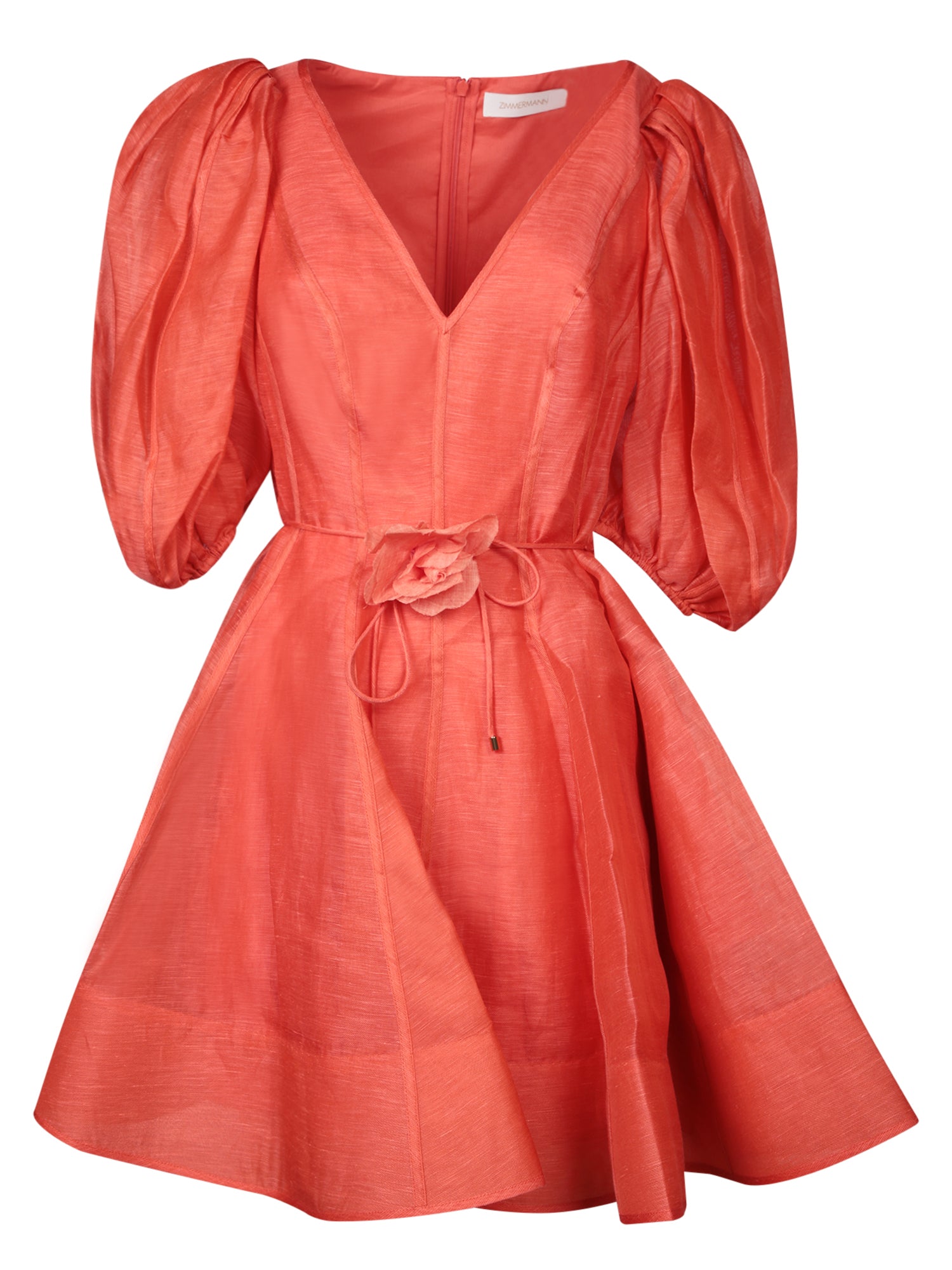 ZIMMERMANN Tranquillity 미니 Red 드레스