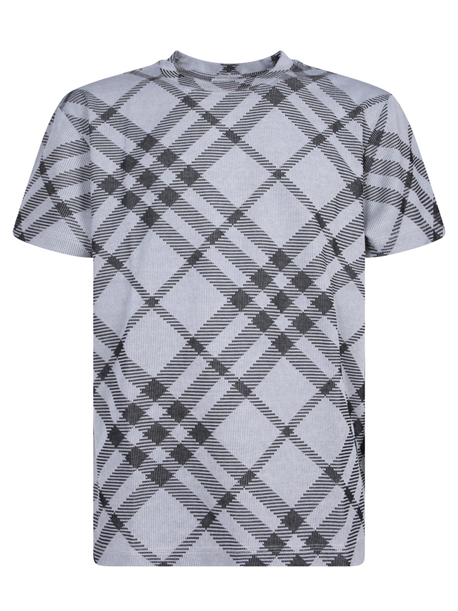 BURBERRY 화이트 체크 티셔츠
