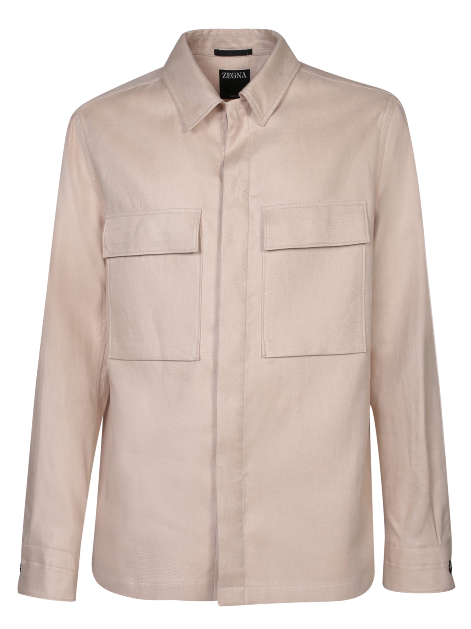 ZEGNA Oasi 린넨 오버셔츠 in 베이지