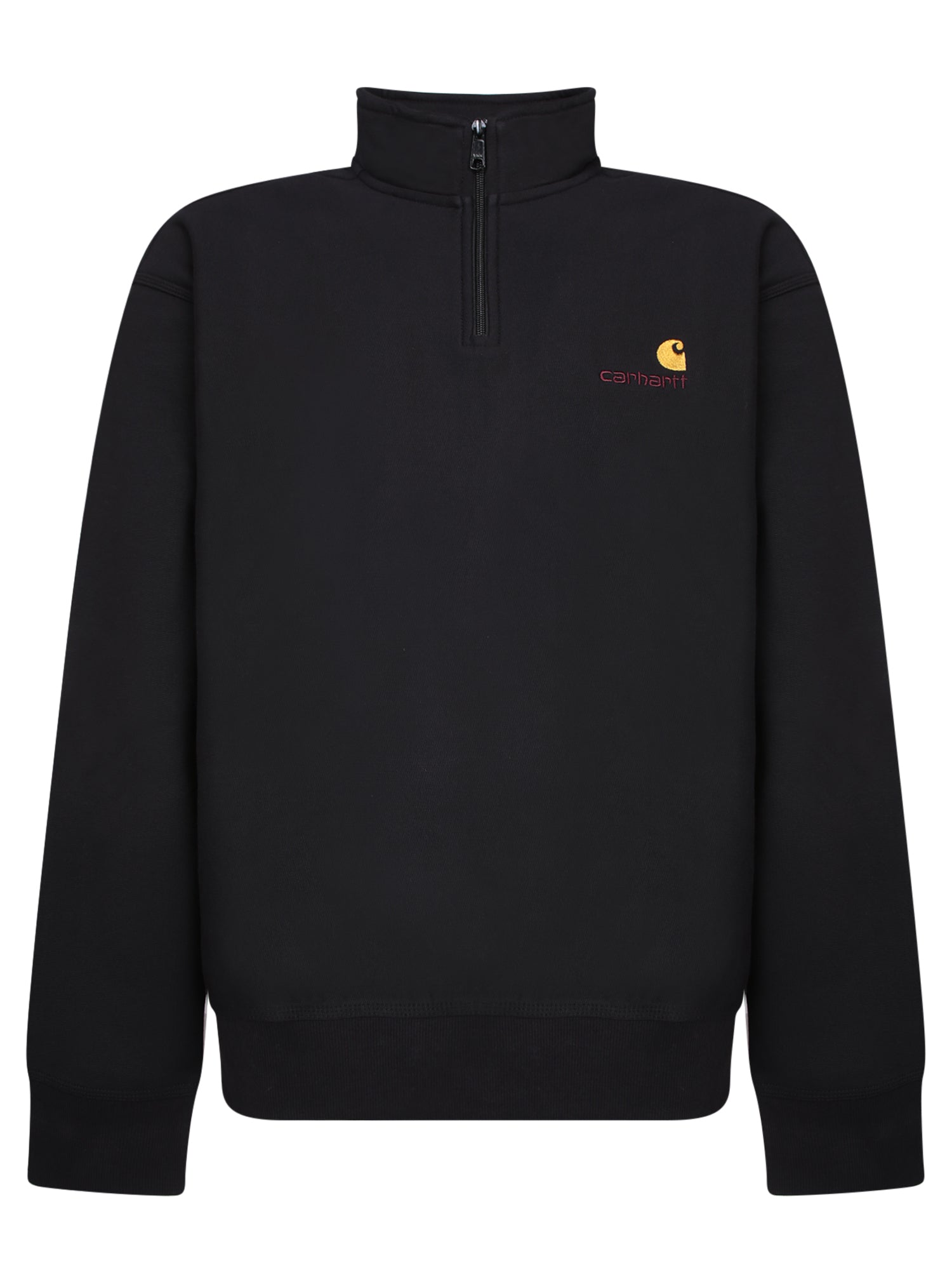 CARHARTT WIP Script Half 집 스웨트 셔츠 블랙