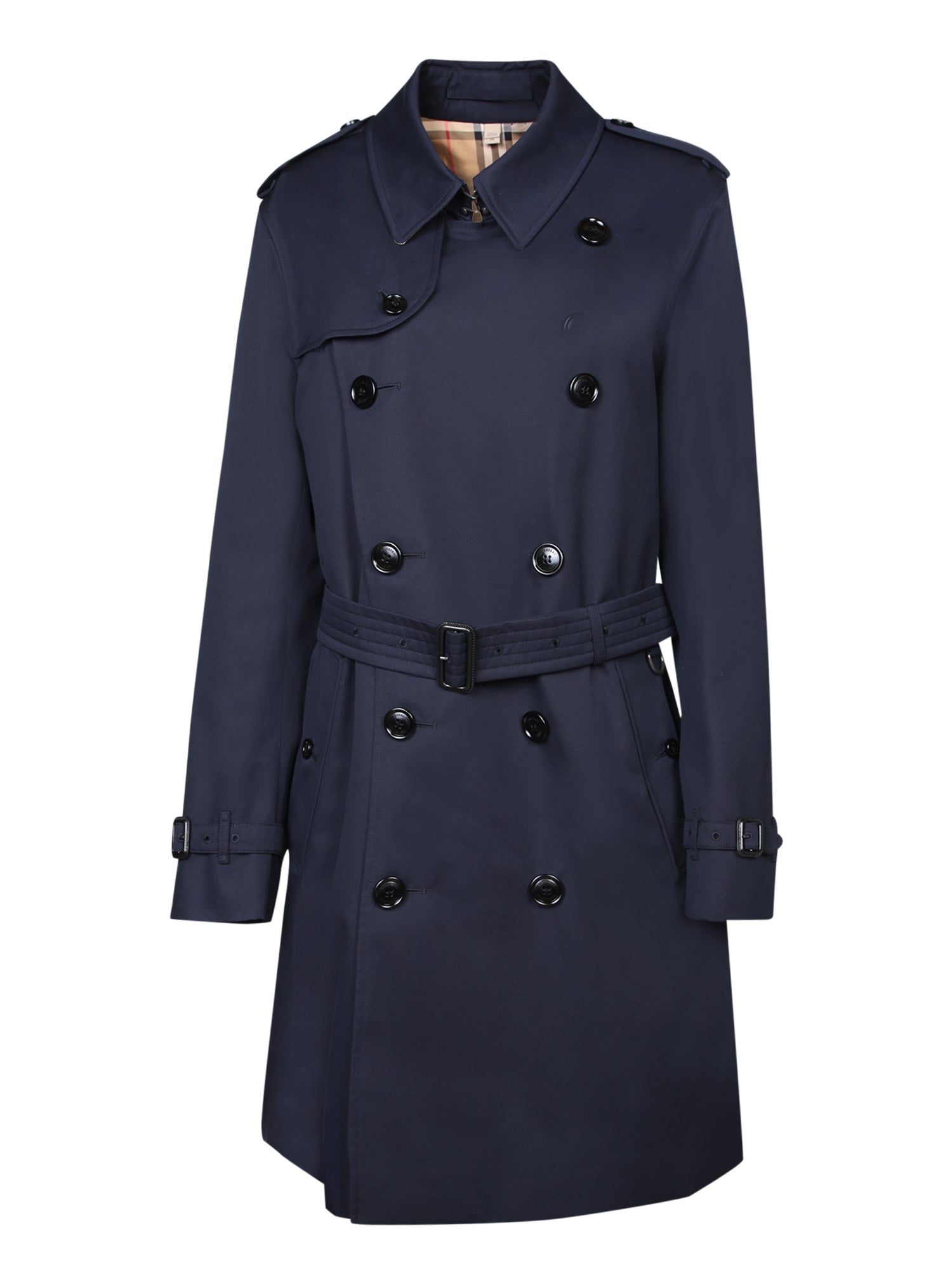 BURBERRY Kensington 블루 트렌치 코트