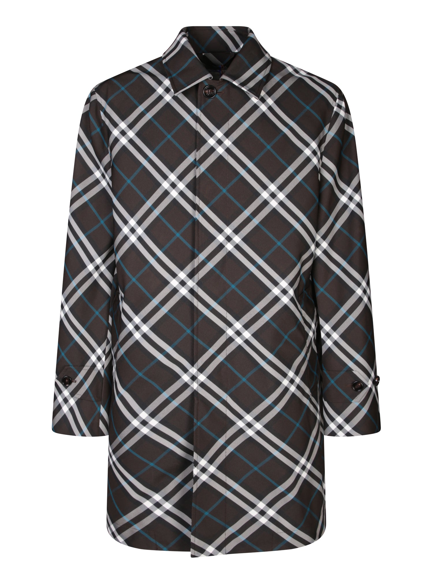 BURBERRY 그레이 체크 코트