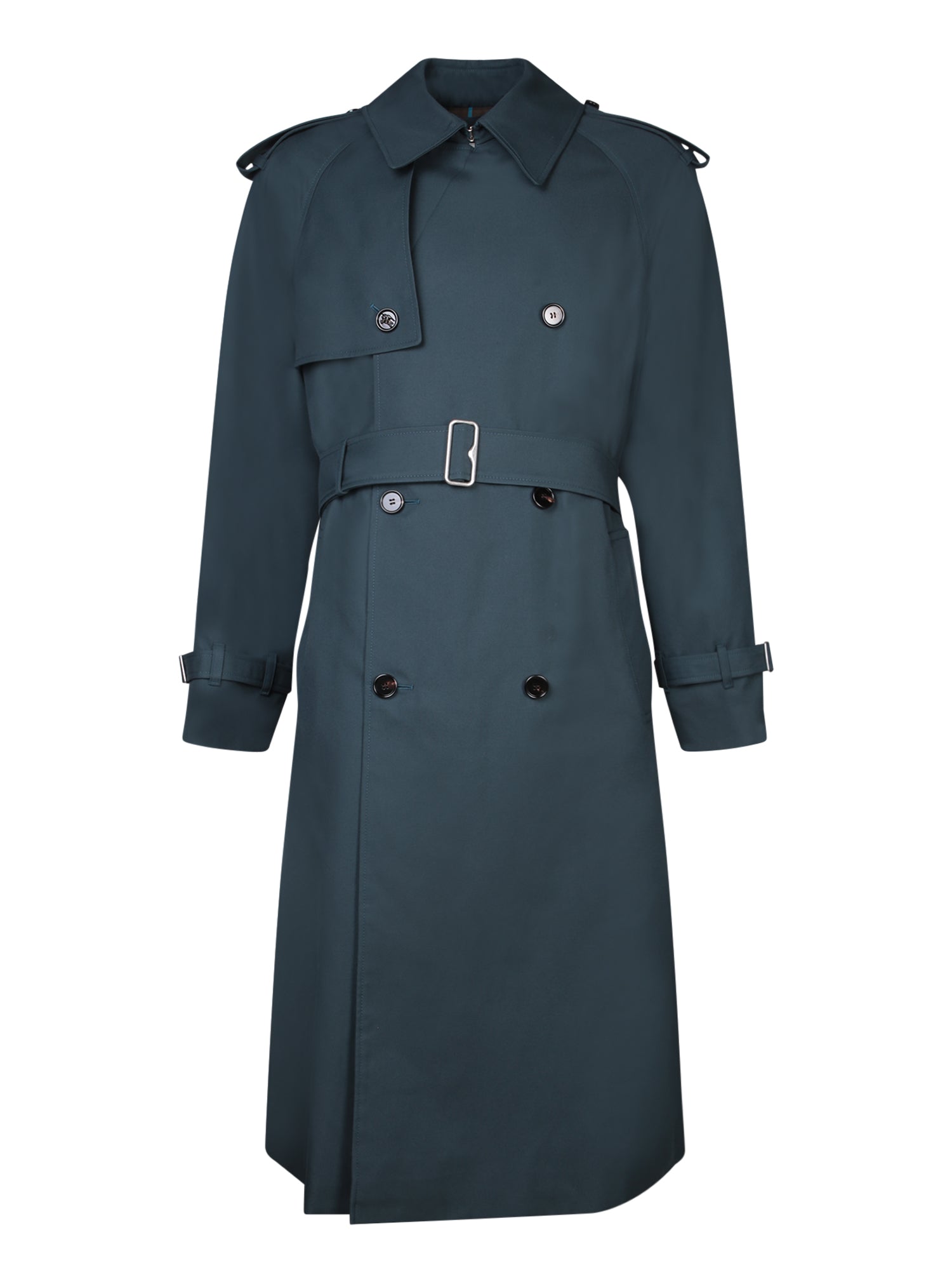 BURBERRY 더블 브레스티드 블루 트렌치 코트