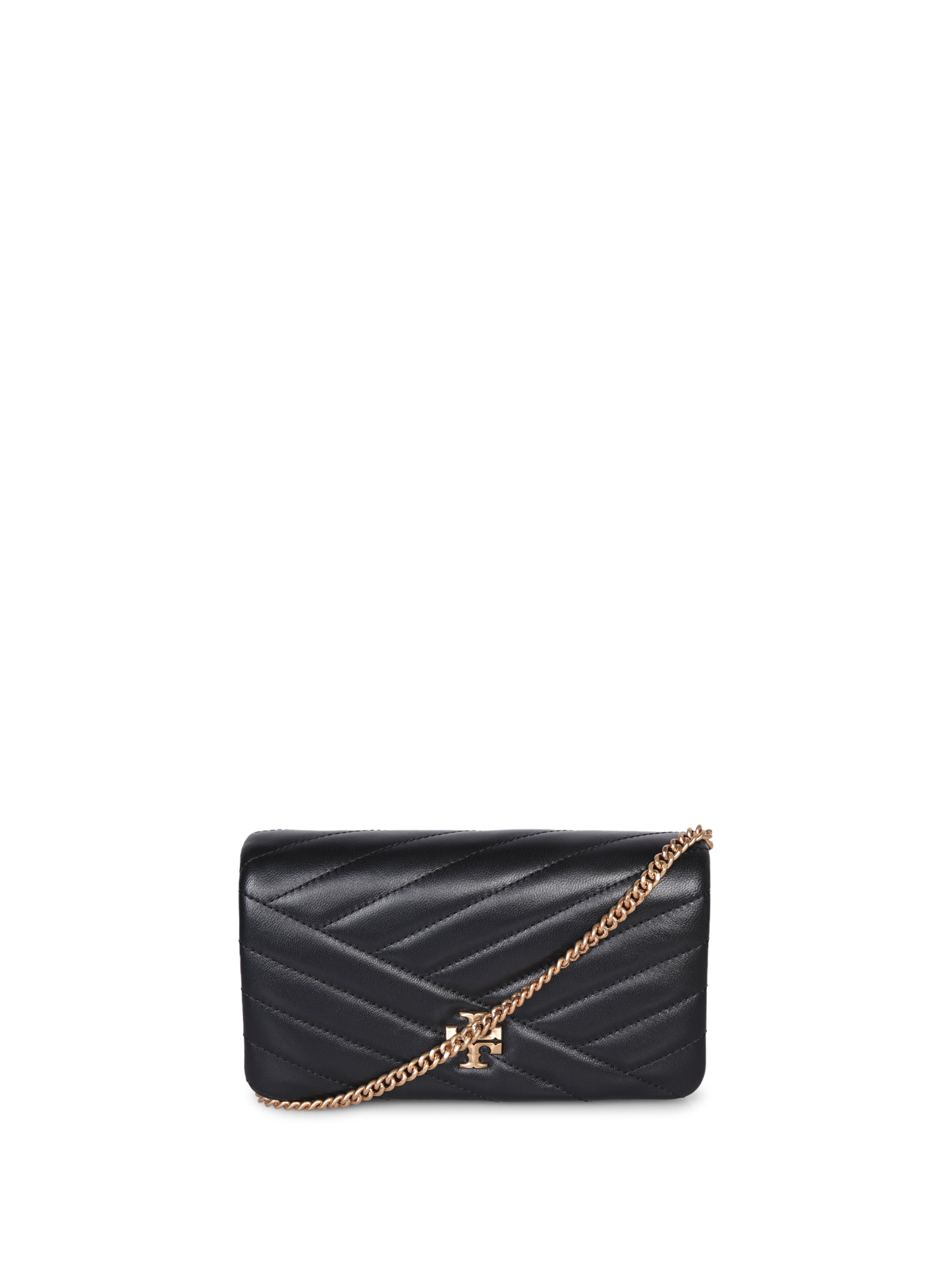 TORY BURCH Kira 쉐브론 체인 지갑 블랙