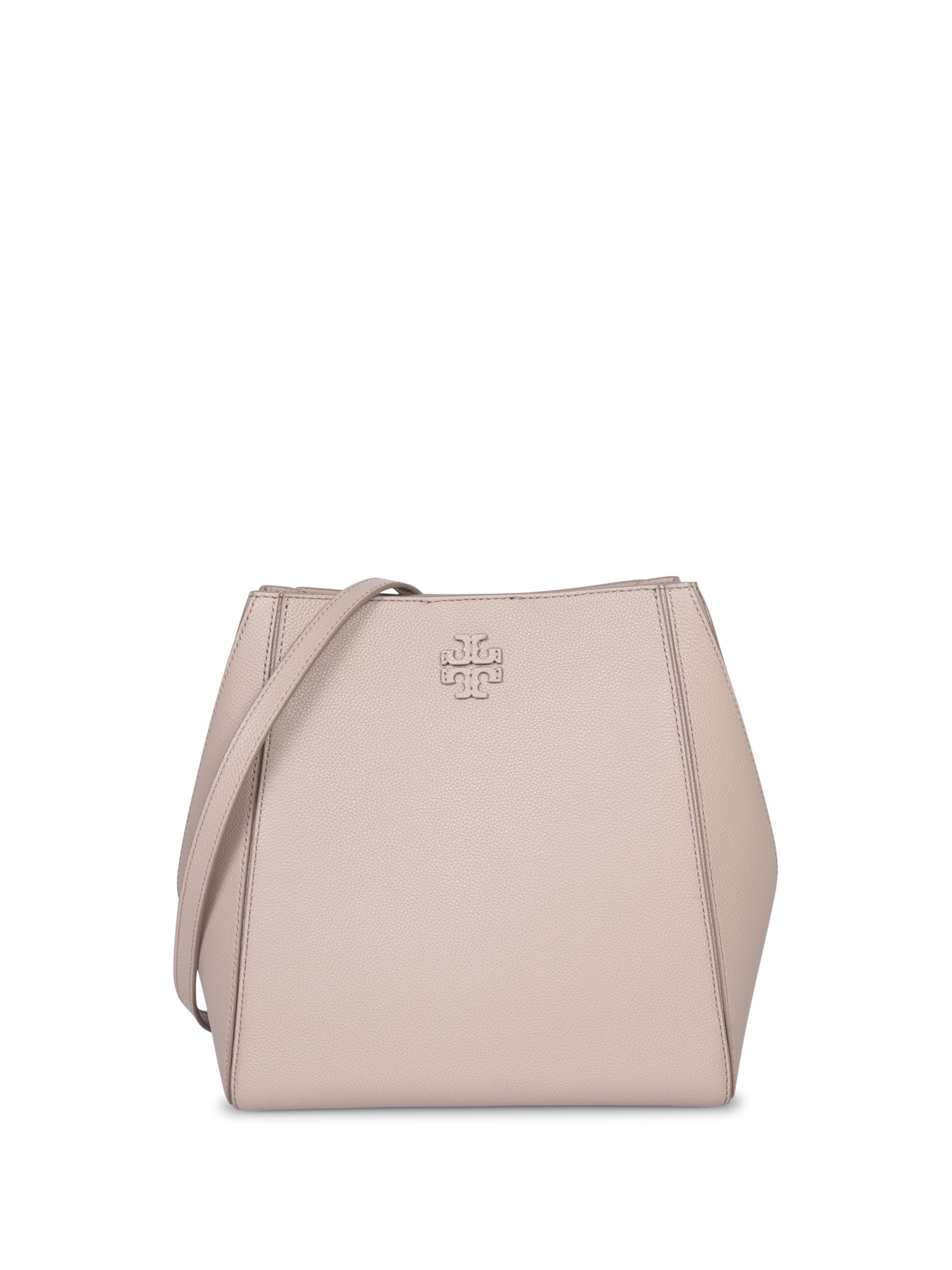 TORY BURCH McGraw 레더 버킷 백 in 그레이