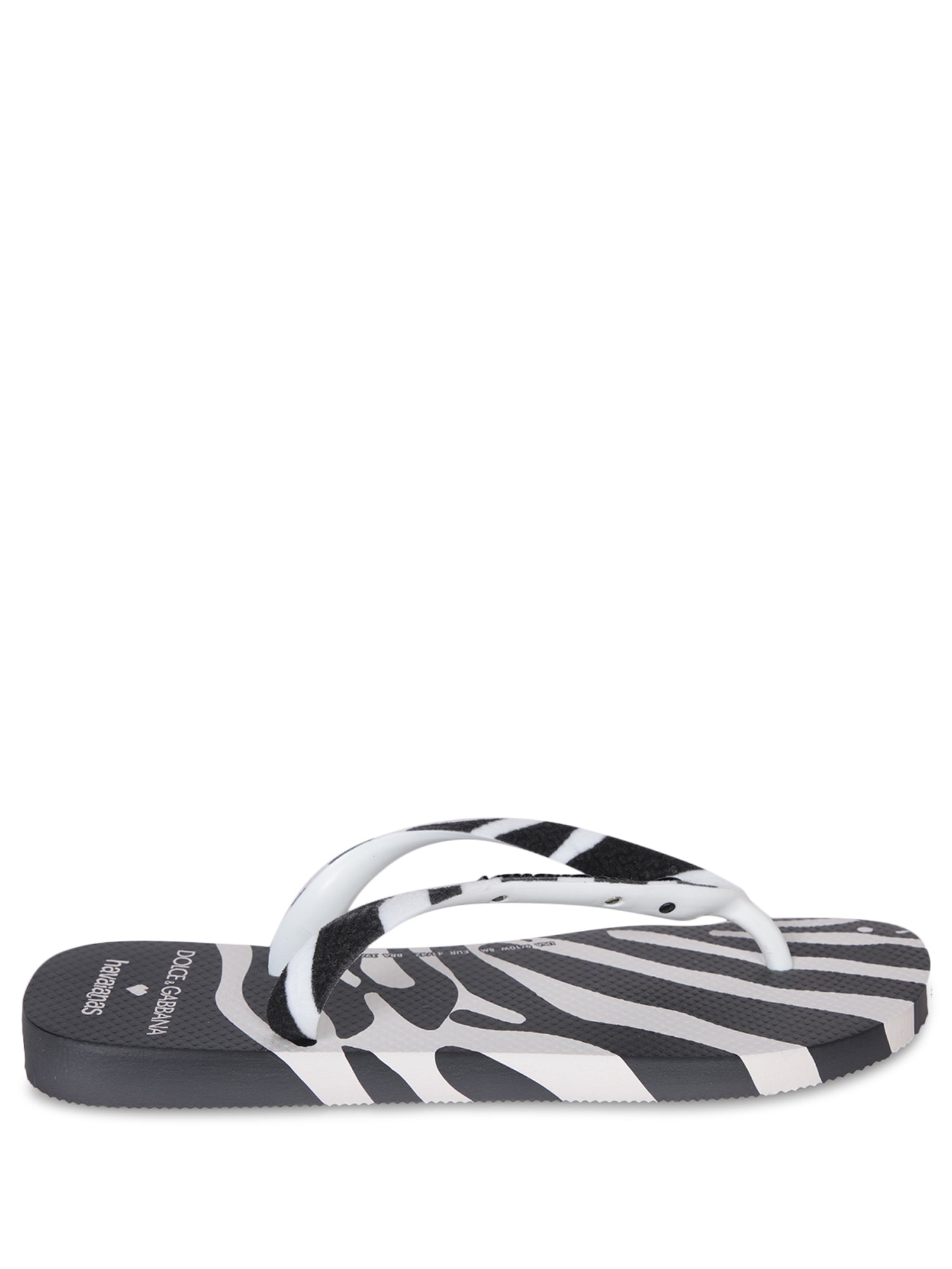 HAVAIANAS Animals 화이트 블랙 플립 Flops
