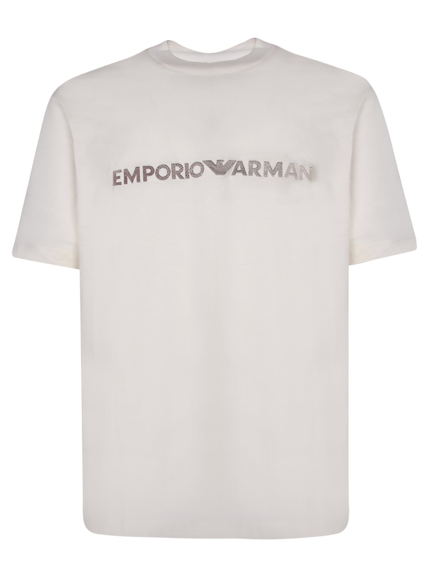 EMPORIO ARMANI Degrade 로고 티셔츠 in 크림
