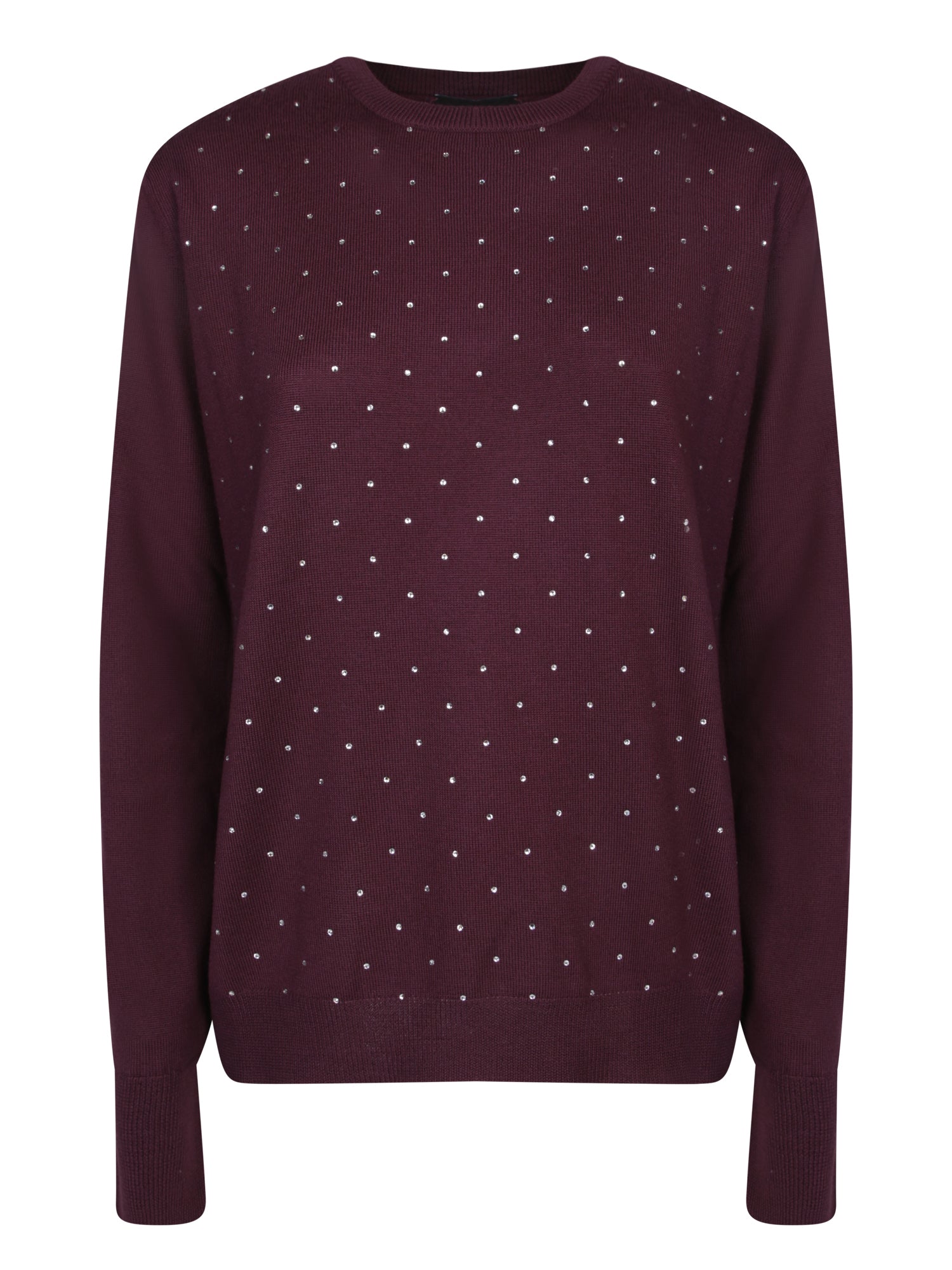 FABIANA FILIPPI Bordeaux Strass 스웨터