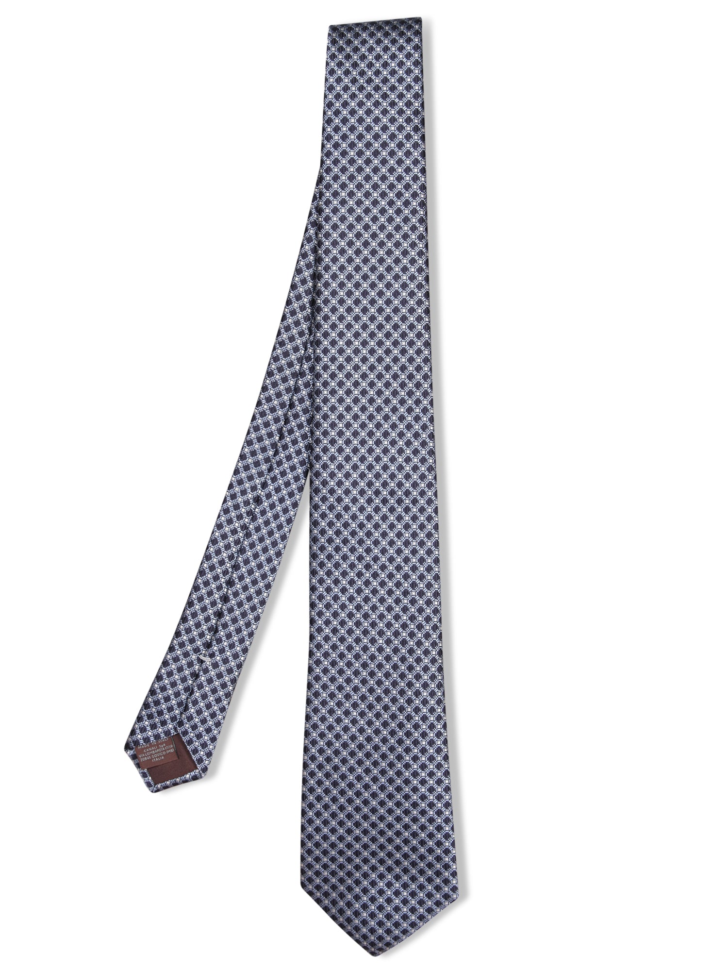 CANALI 블루 Circles 8cm 타이