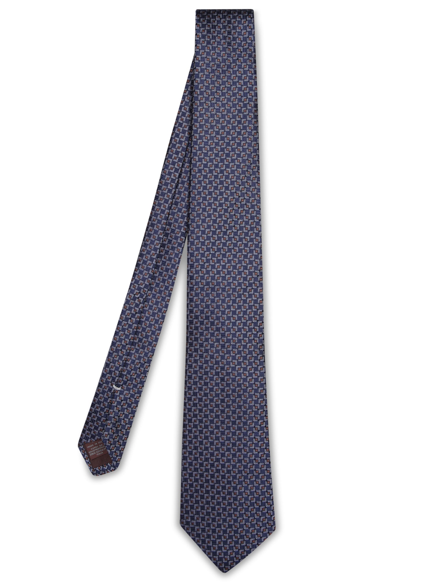 CANALI 지오메트릭 BlueBeige 타이