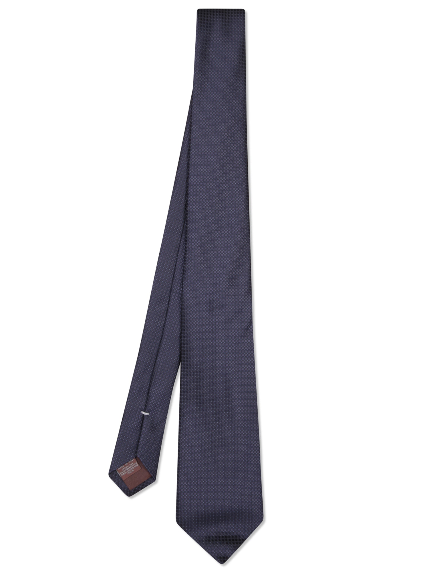 CANALI 8cm 블루 MicroPattern 타이