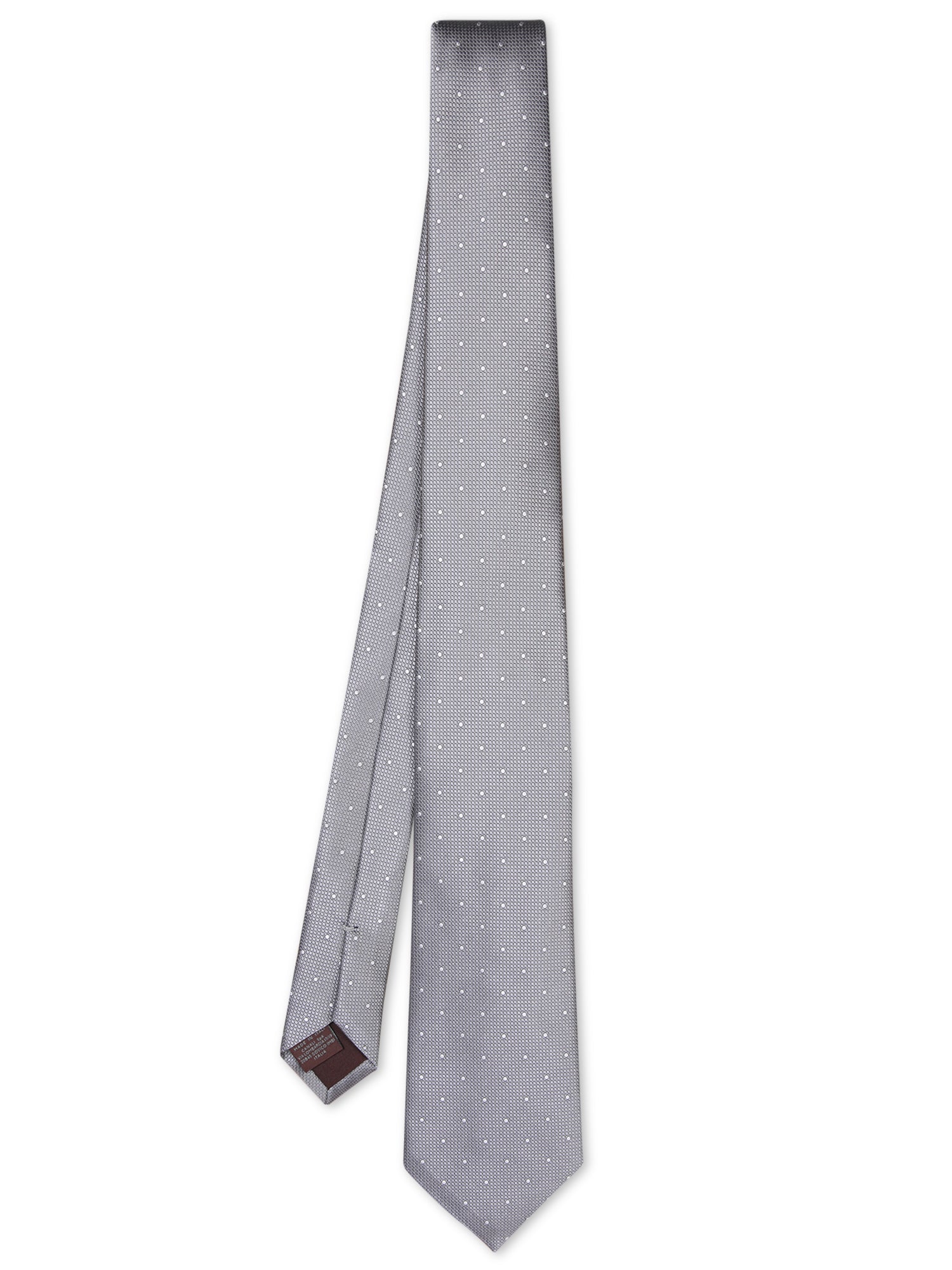 CANALI 실버 MicroDot 8cm 타이