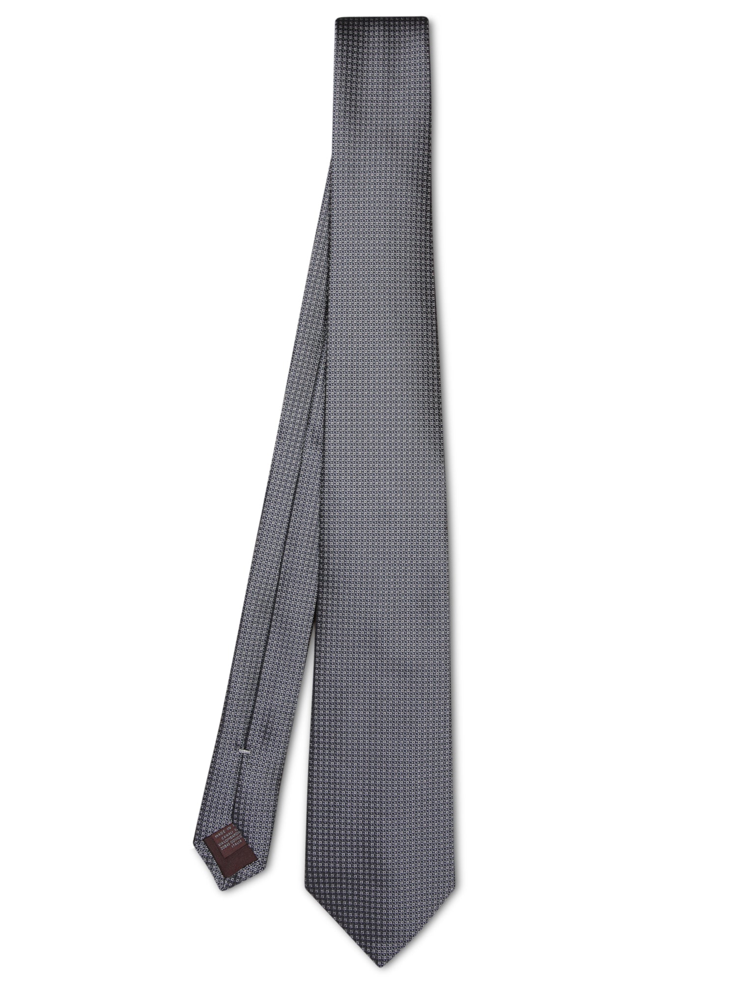 CANALI 그레이 마이크로 체크 타이