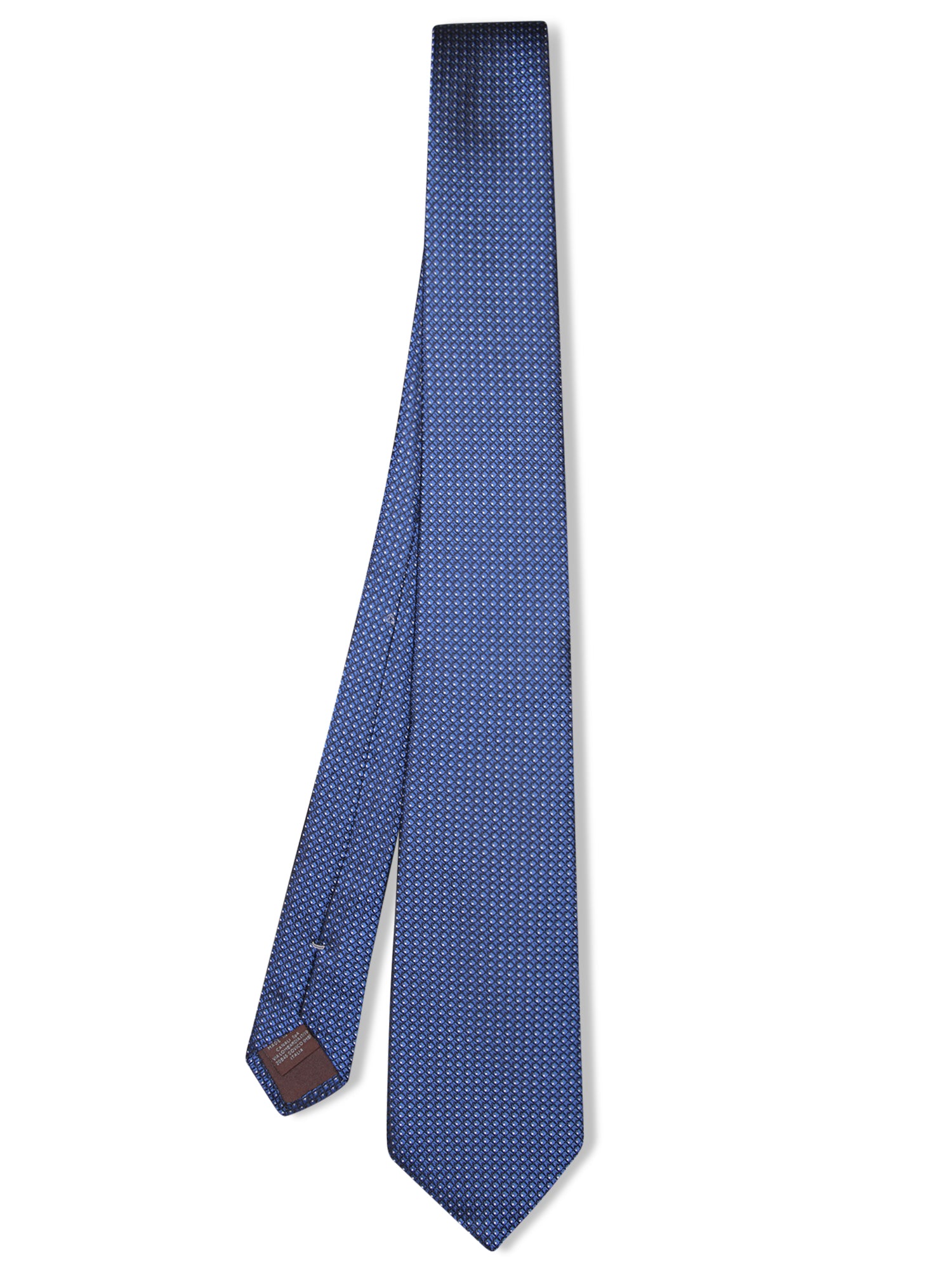 CANALI 블루 마이크로 패턴 타이