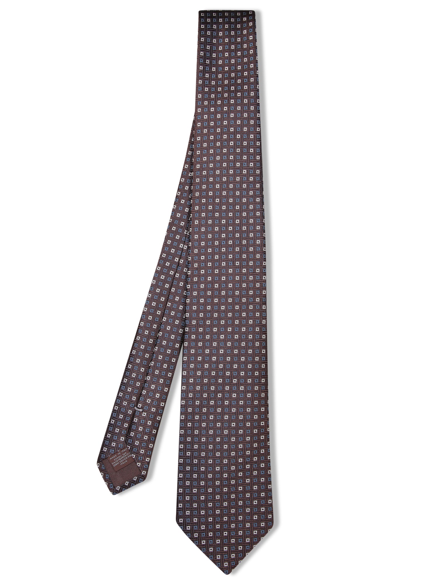 CANALI 8 cm 지오메트릭 멀티 BeigeBlueBrown 타이