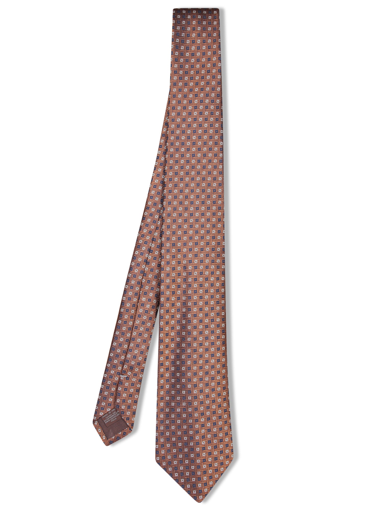 CANALI Canali 지오메트릭 멀티 BlueWhiteOrange 타이