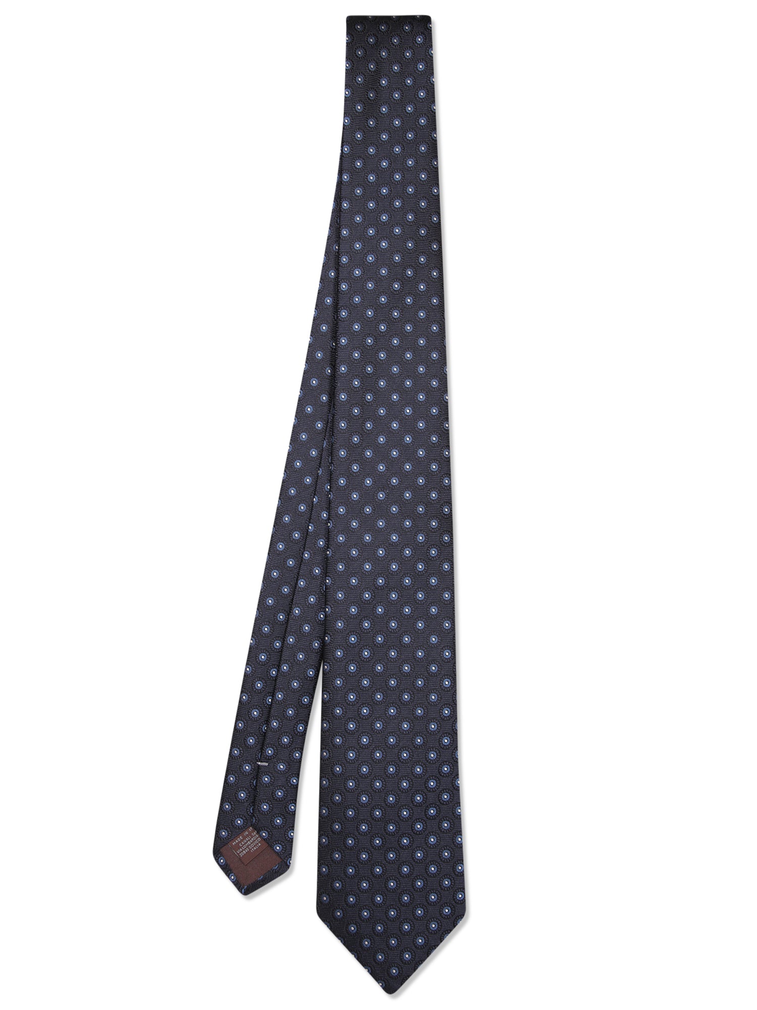 CANALI 블루 플로랄 타이