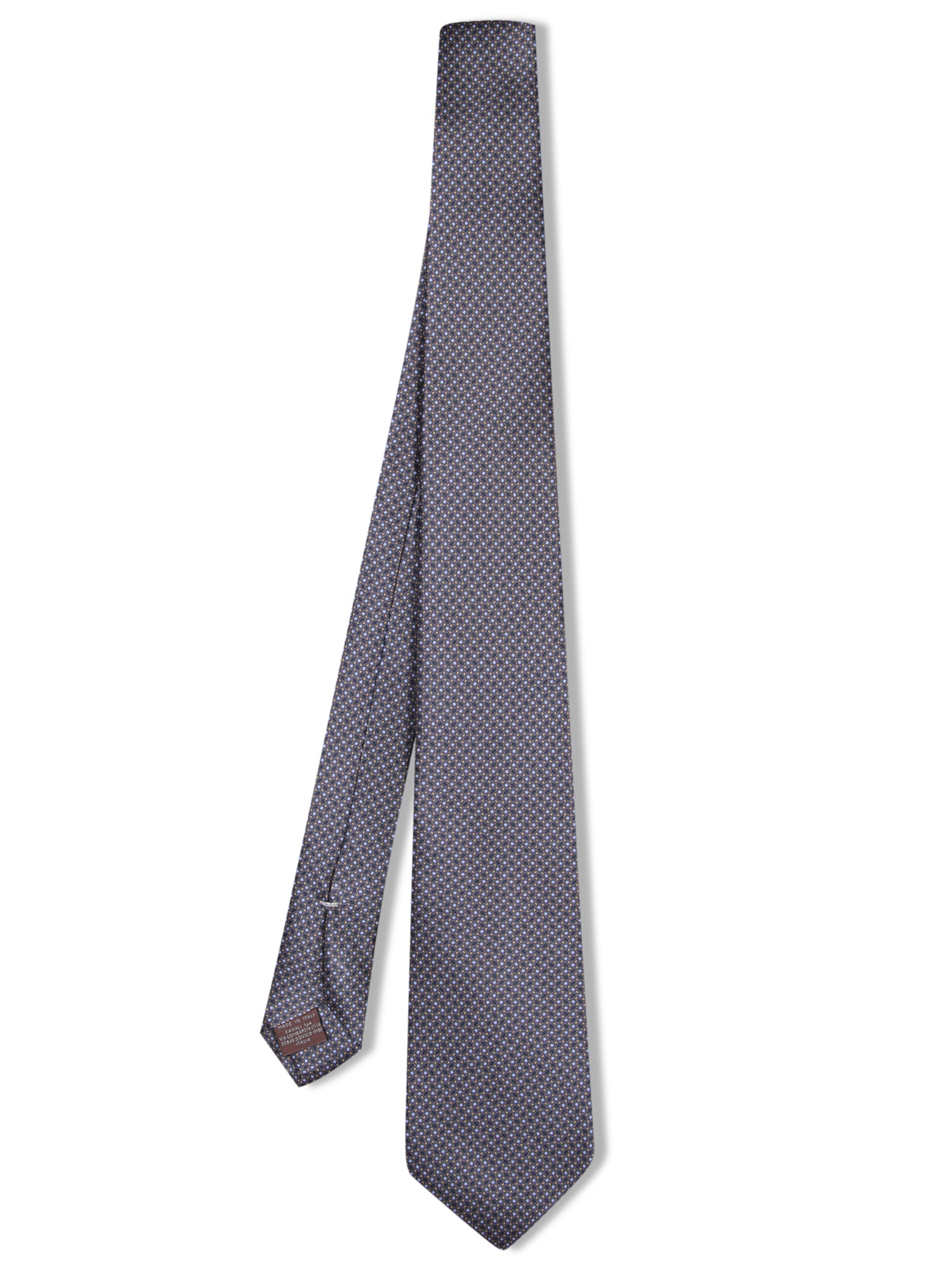 CANALI 블루 MicroPattern 8cm 타이