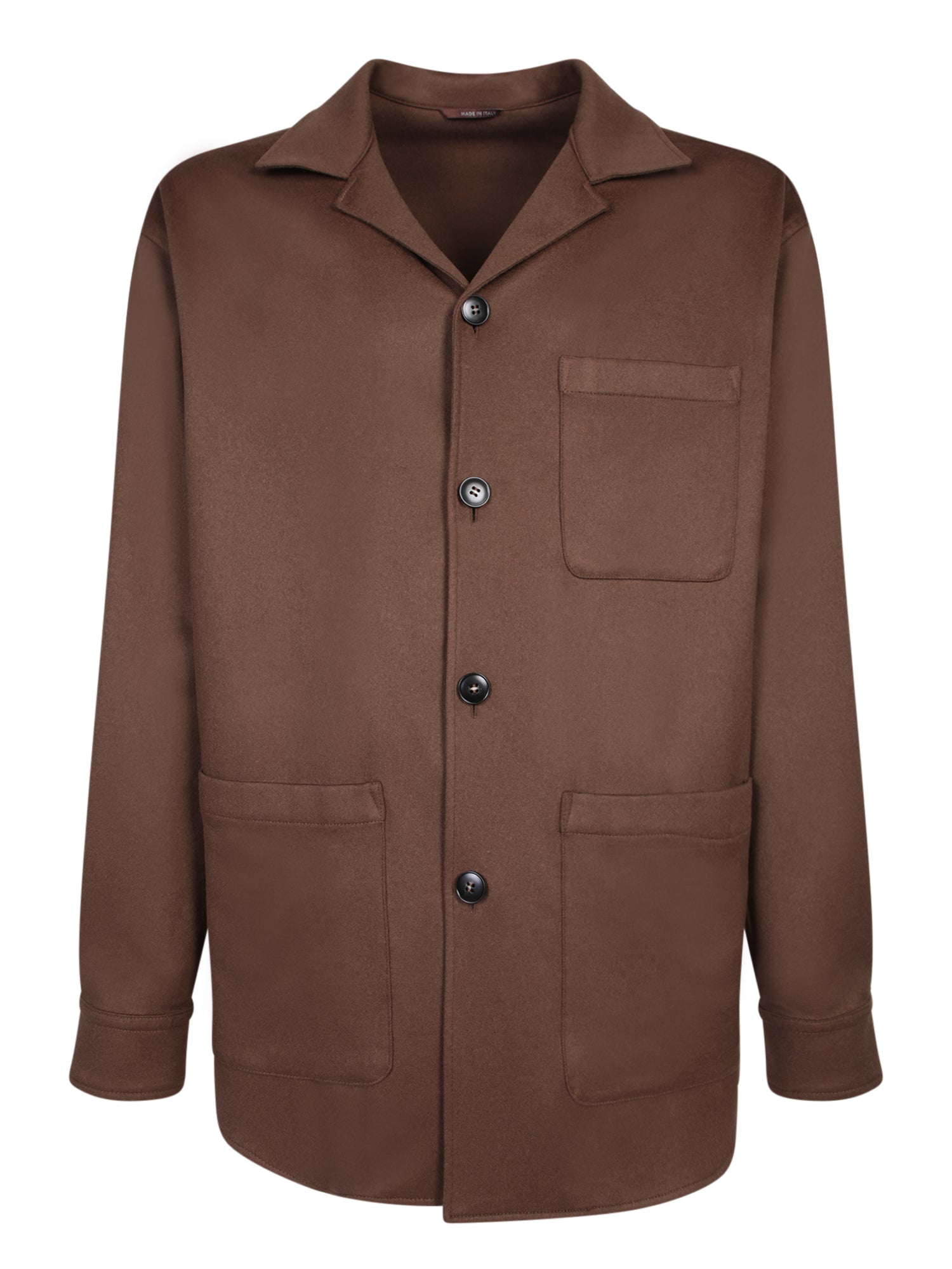 CANALI 카멜 캐시미어 오버셔츠