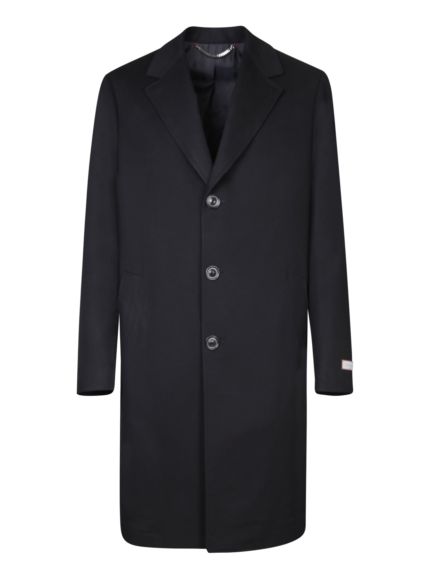 CANALI 울 and 캐시미어 블랙 코트