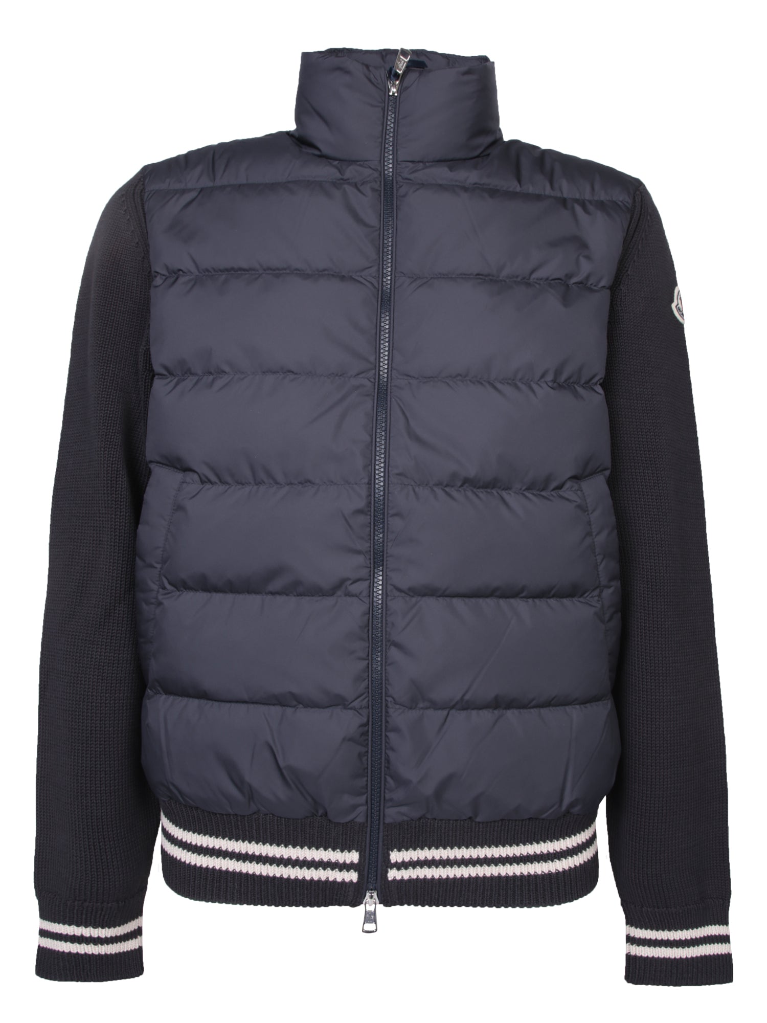 MONCLER 스트라이프 블루 Piuma 가디건