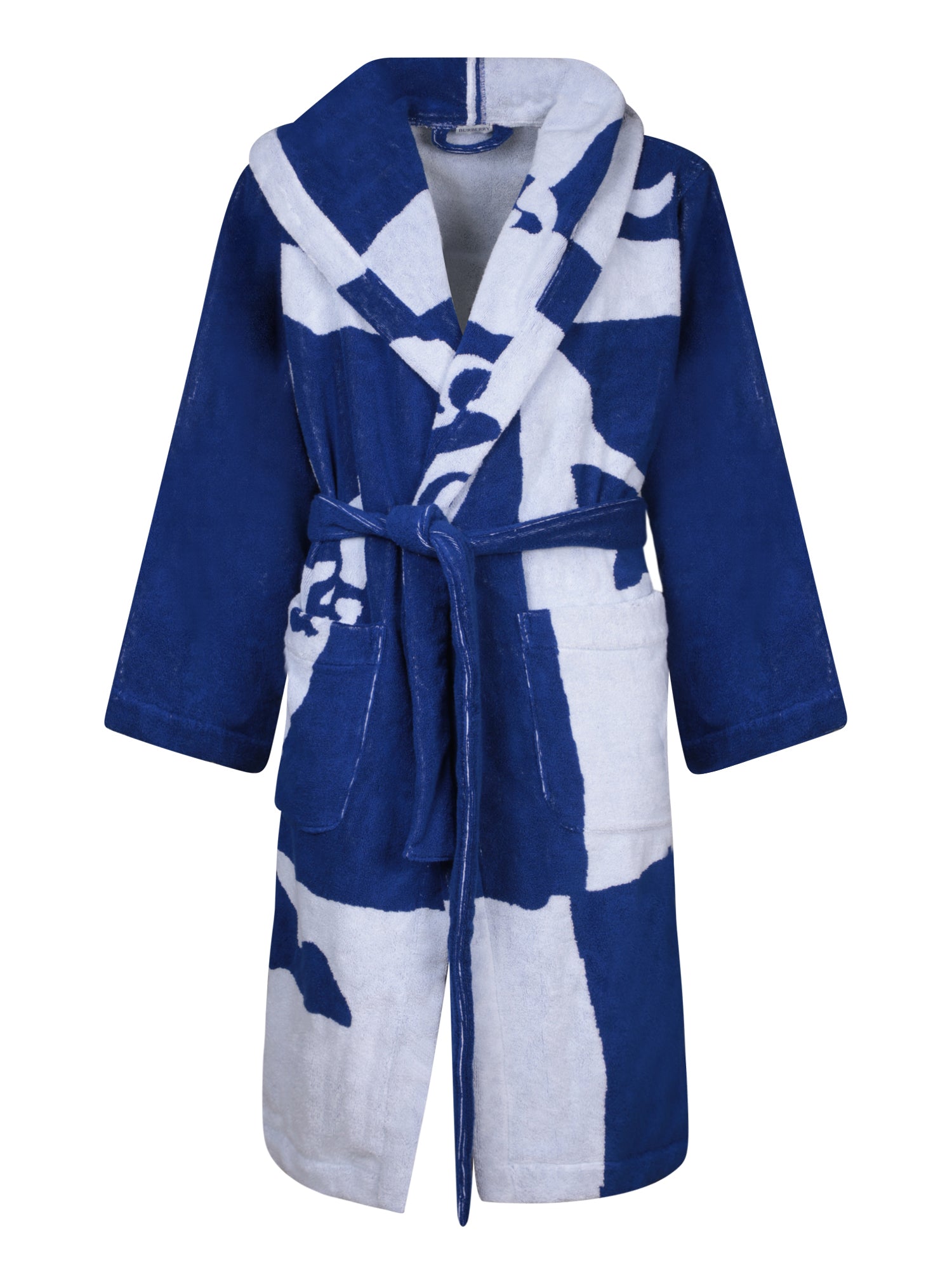 BURBERRY Split EKD 블루 화이트 Bathrobe