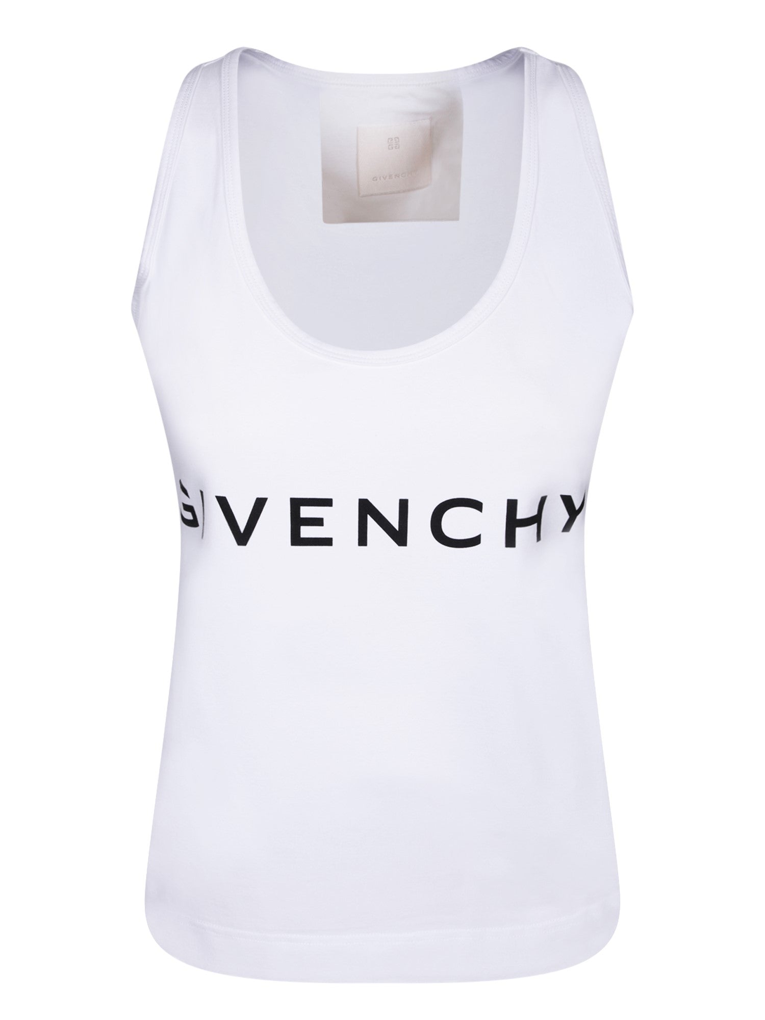GIVENCHY 로고 탱크탑 화이트