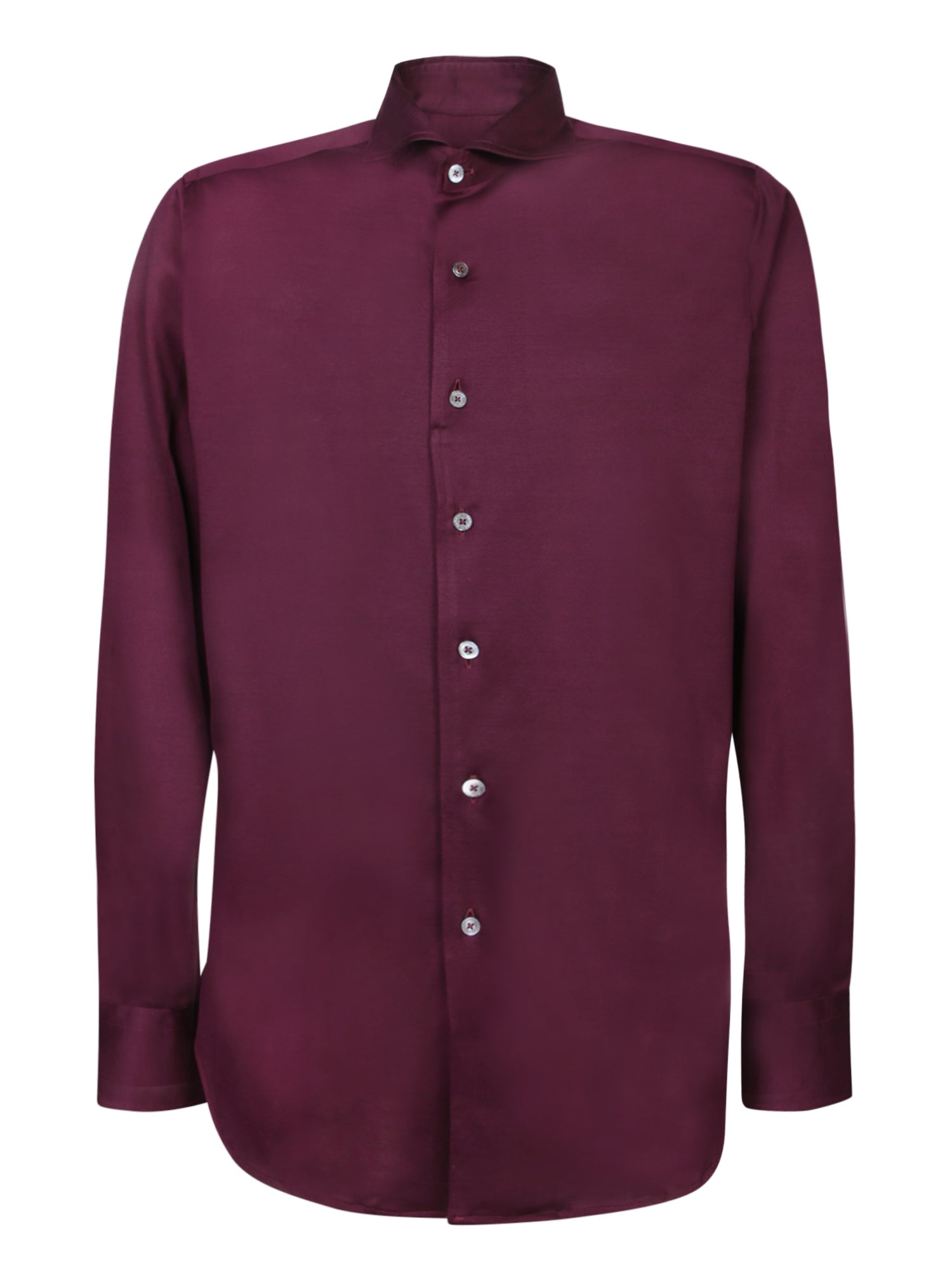 CANALI Bordeaux 져지 셔츠