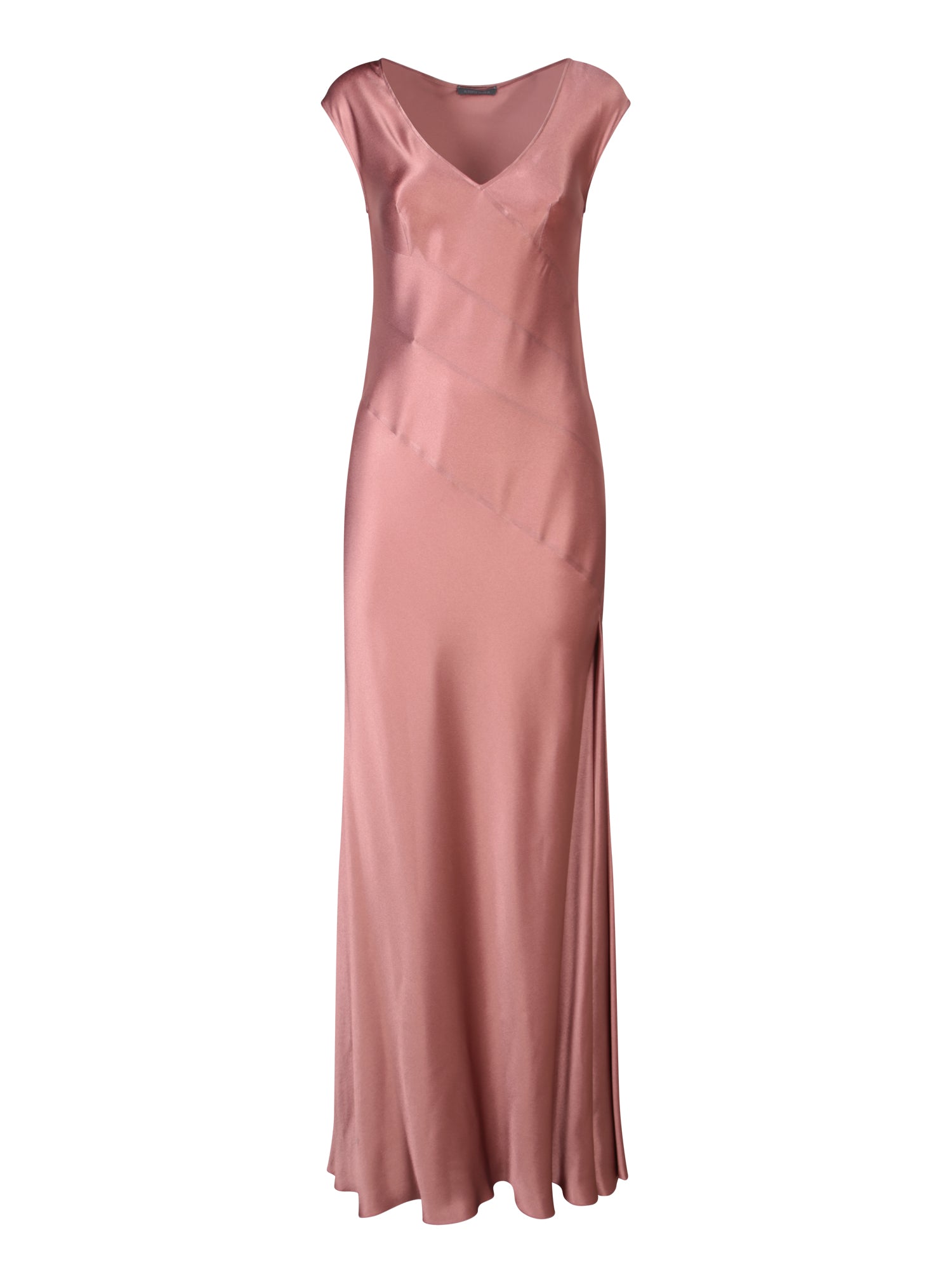 ALBERTA FERRETTI 롱 핑크 샤틴 드레스