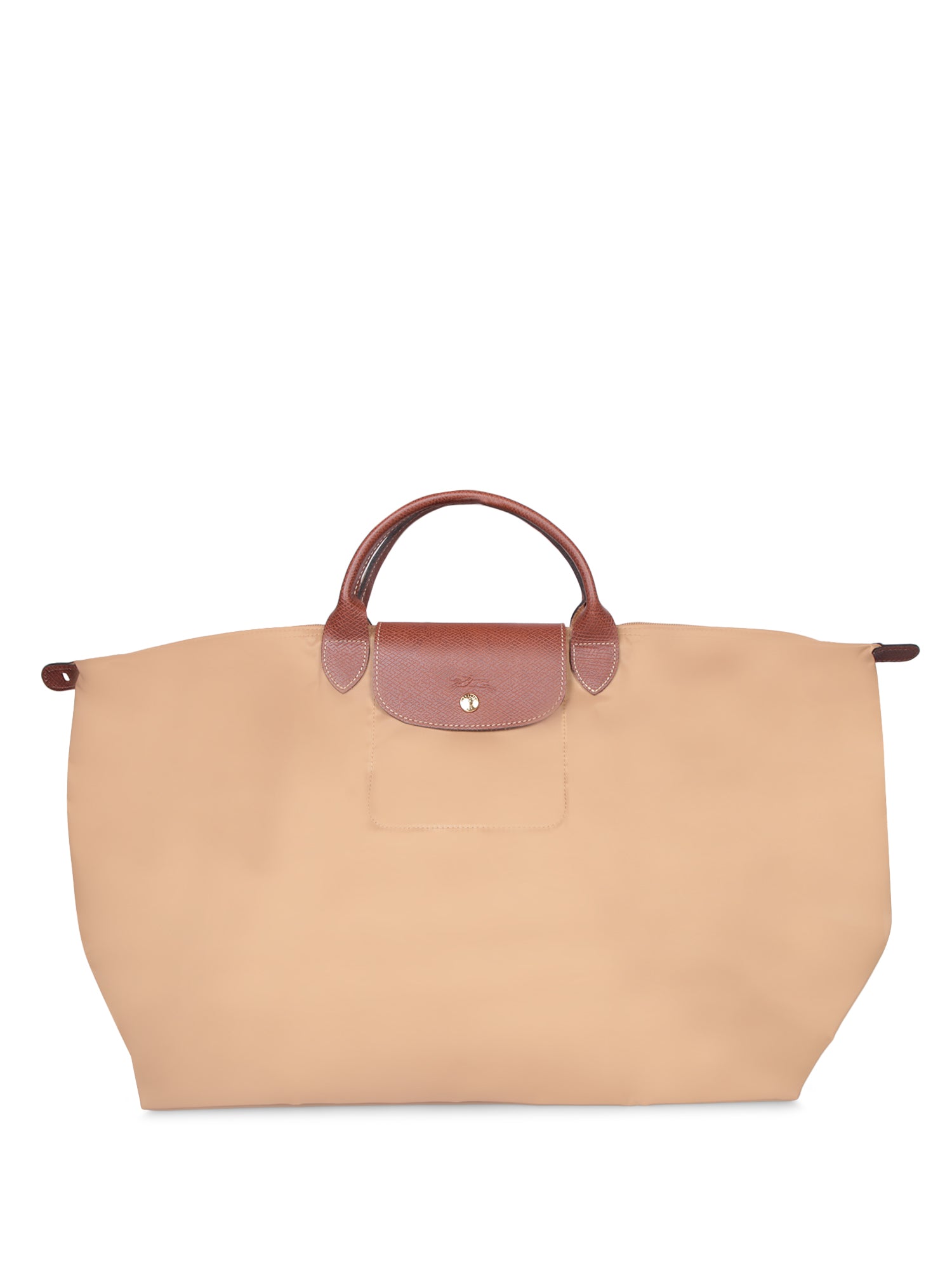 LONGCHAMP 베이지 스웨이드 Le Pliage 트래블 백