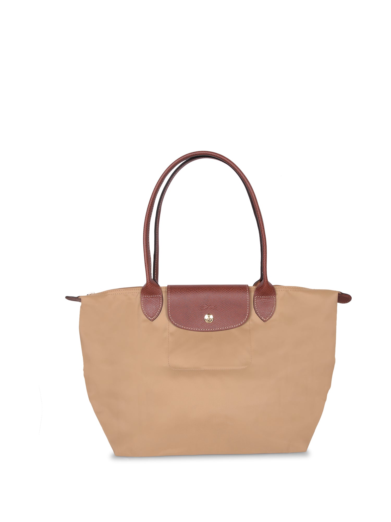 LONGCHAMP 베이지 스웨이드 M Le Pliage 숄더 백