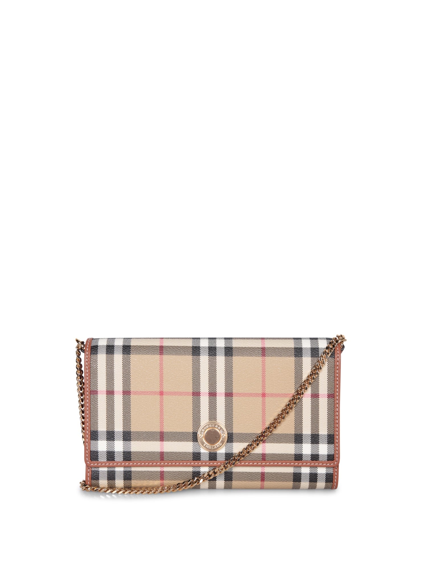 BURBERRY Hannah Trac 체크 베이지 백