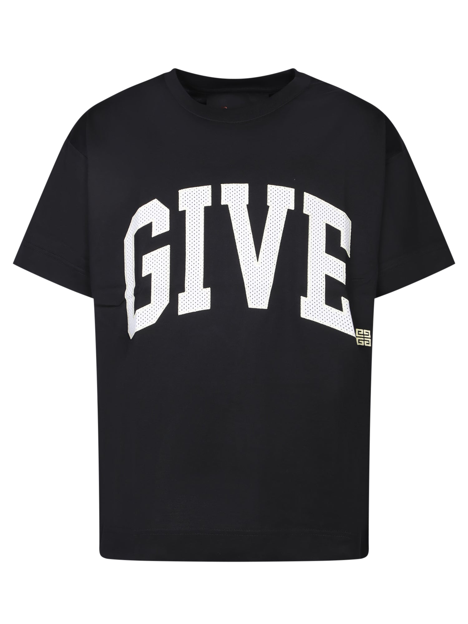 GIVENCHY 블랙 메쉬 자수 티셔츠