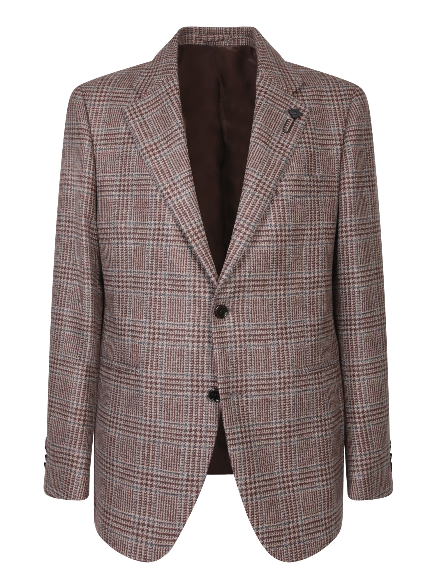 LARDINI 트위드 자켓 in BeigeBordeaux