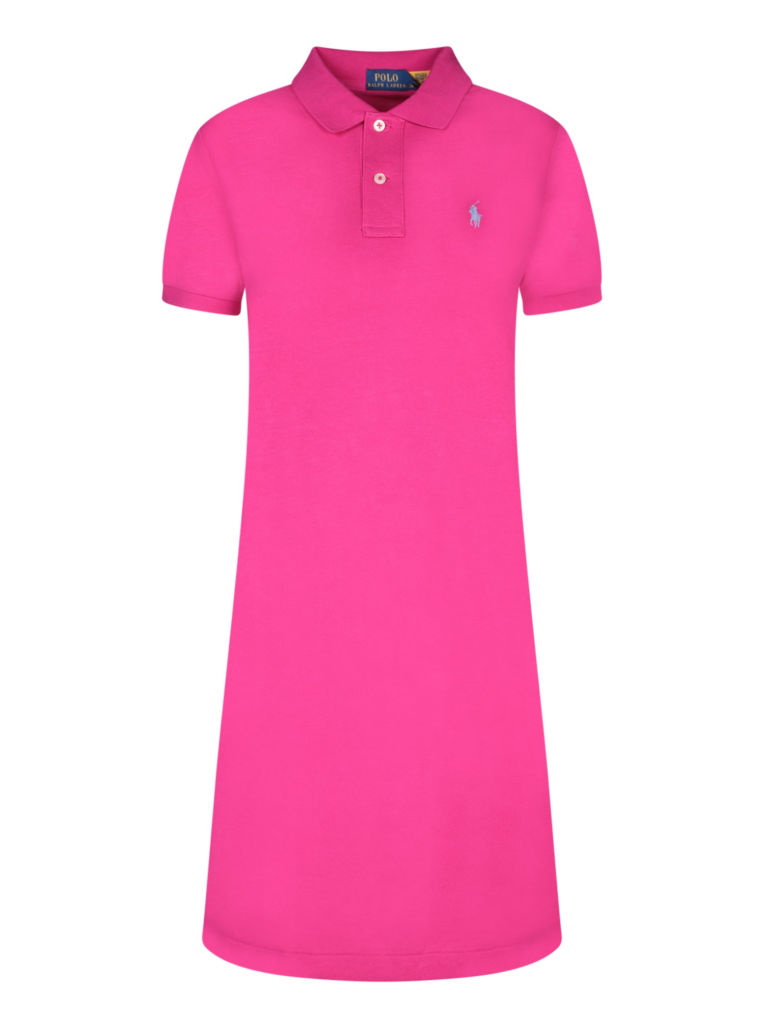 폴로 RALPH LAUREN 푸시아 메쉬 폴로 드레스