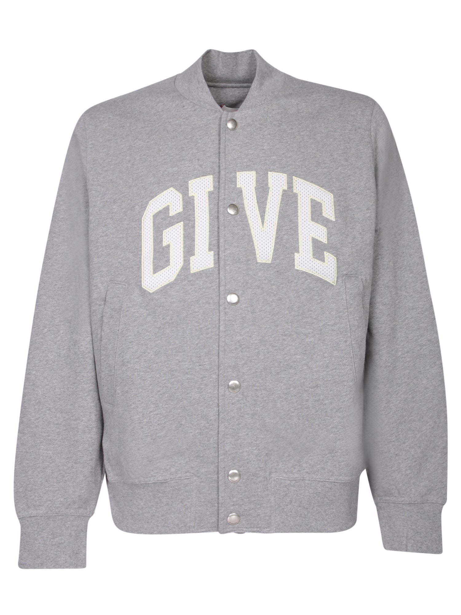 GIVENCHY 그레이 Varsity 봄버 스웨트 셔츠