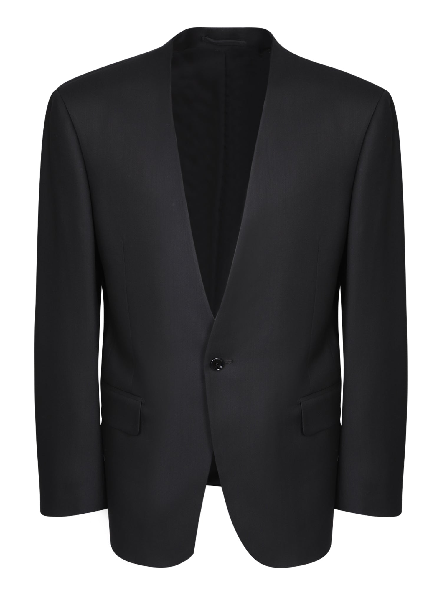 LARDINI 테일러드 울 블렌드 블랙 자켓