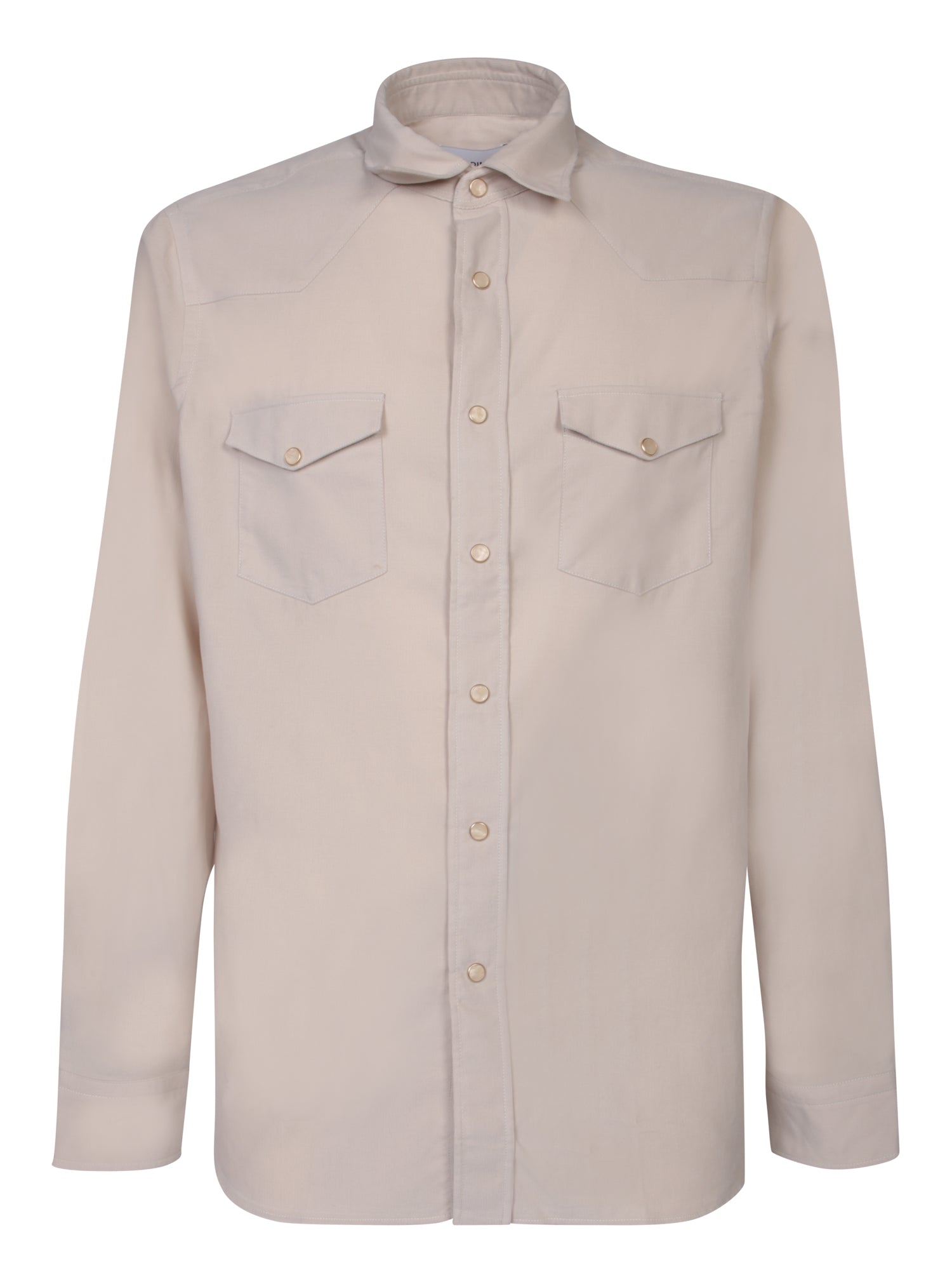 LARDINI Texan 코듀로이 셔츠 in 아이스