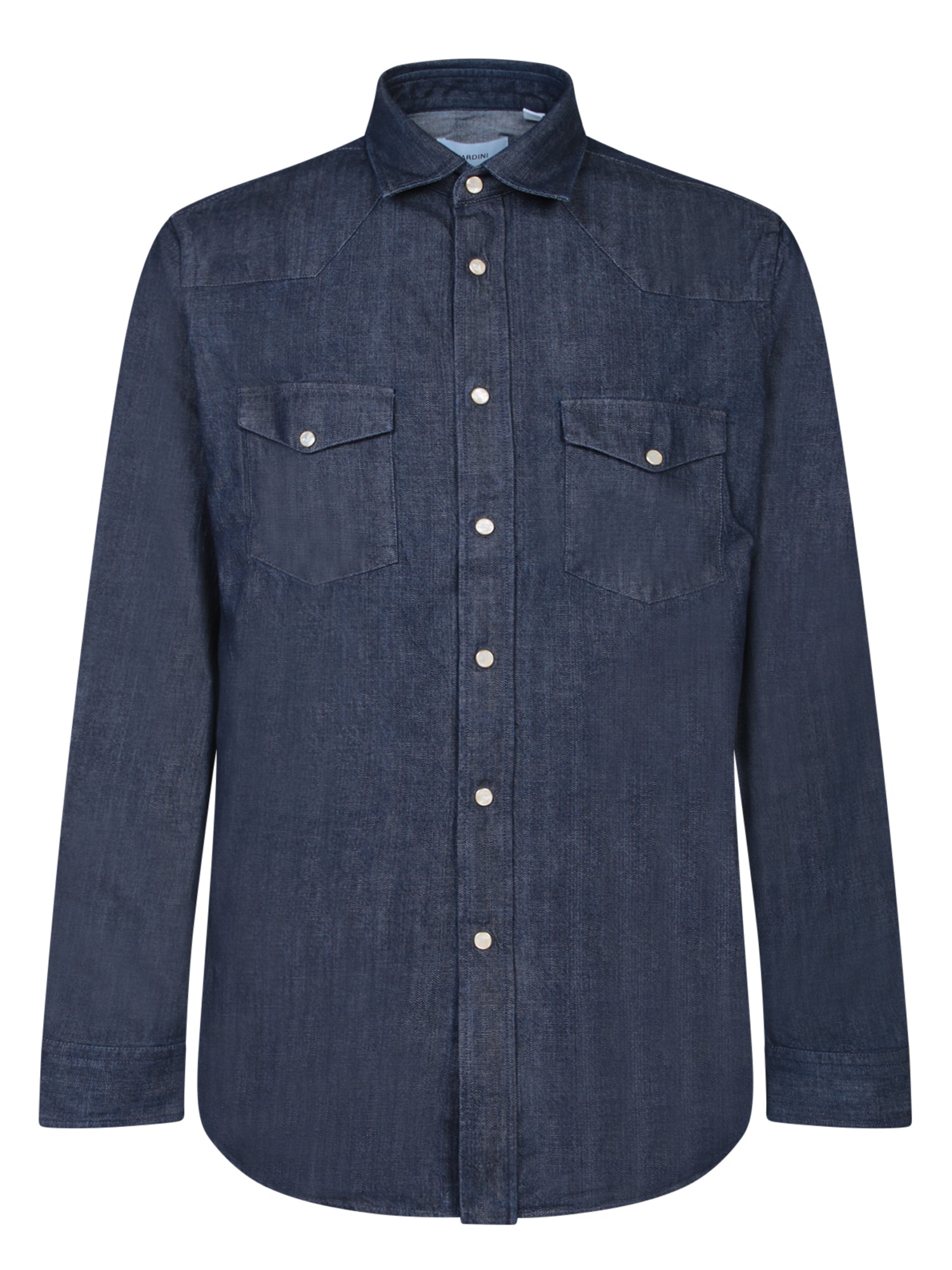 LARDINI 블루 데님 Texan 셔츠