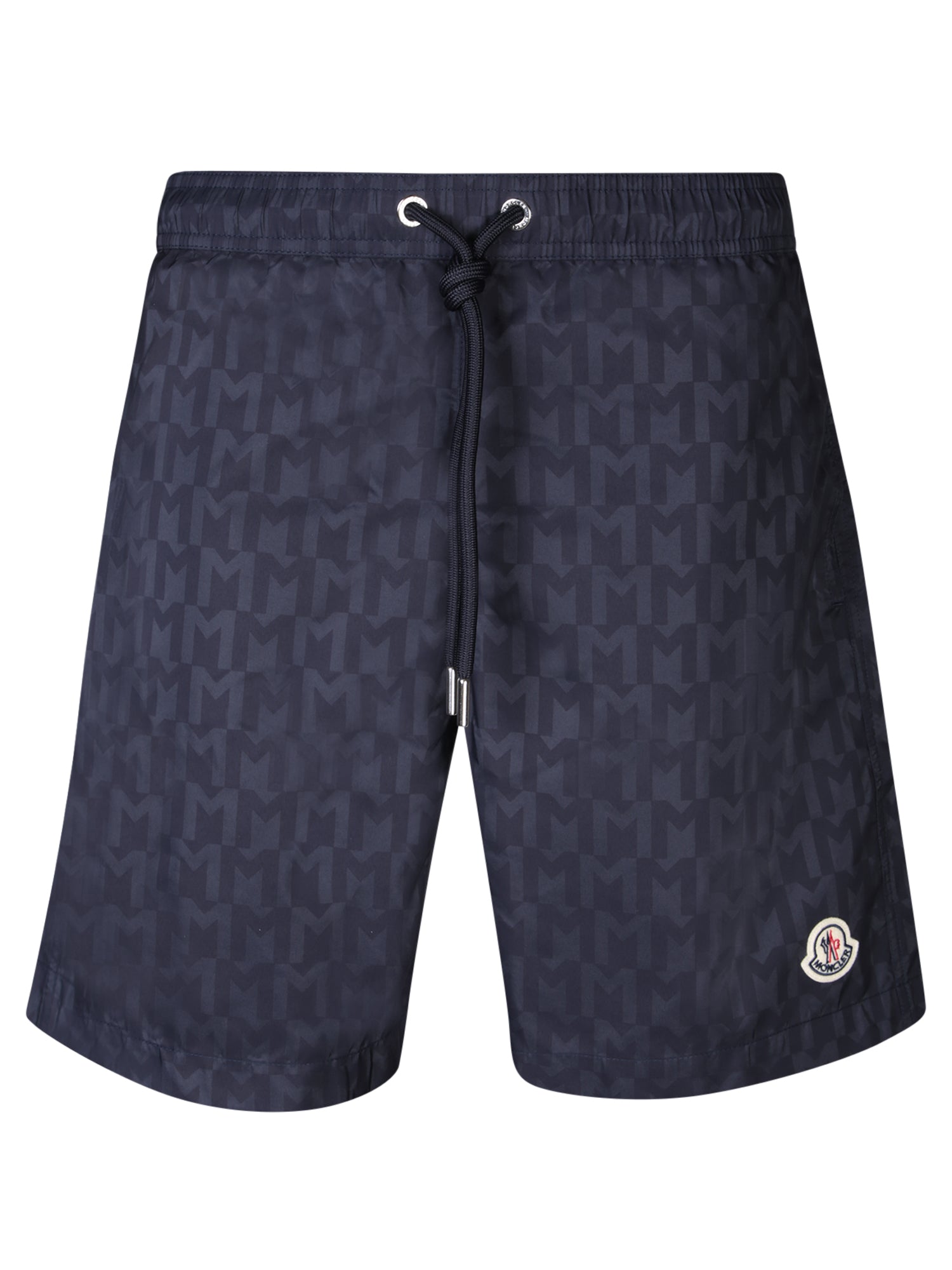 MONCLER 블루 로고 Allover 박서 스윔수트