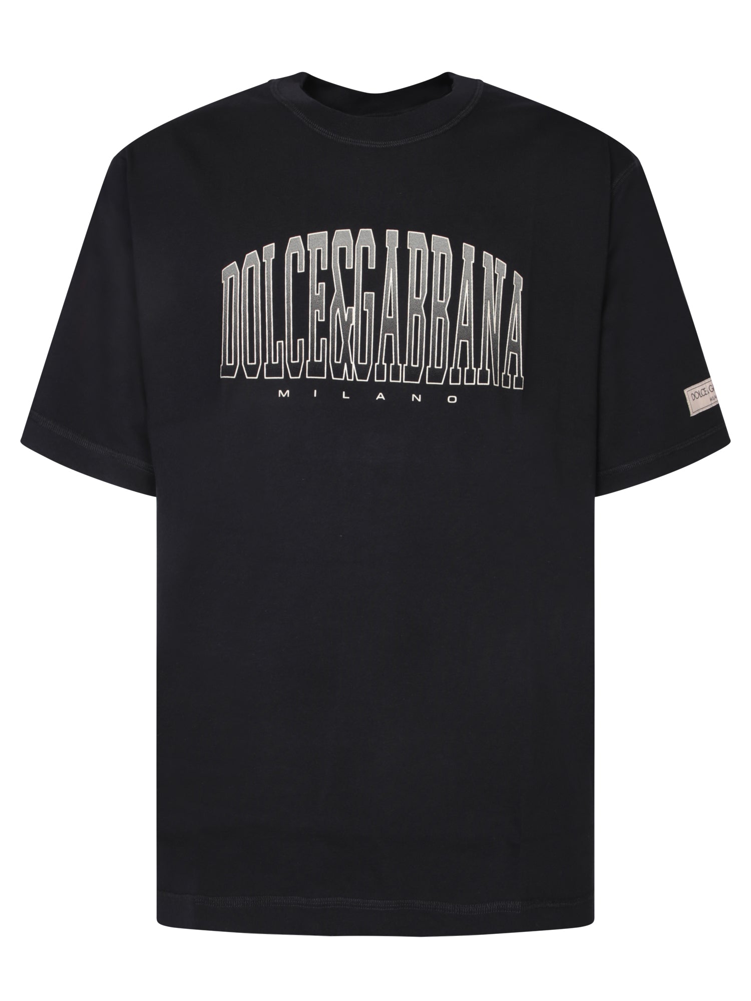 DOLCE  GABBANA DG 로고 프린트 블랙 티셔츠