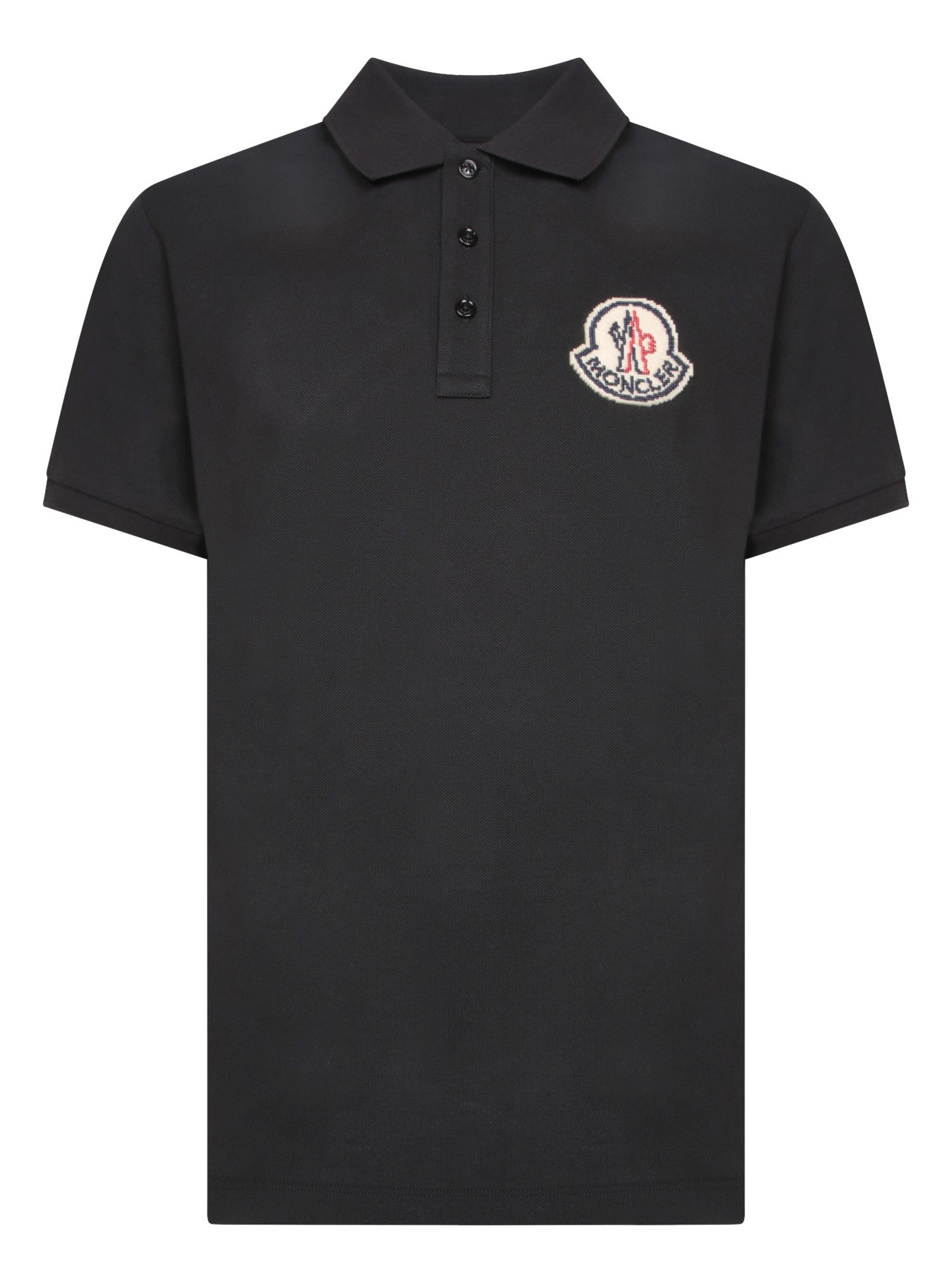 MONCLER 클래식 로고 블루 폴로 셔츠