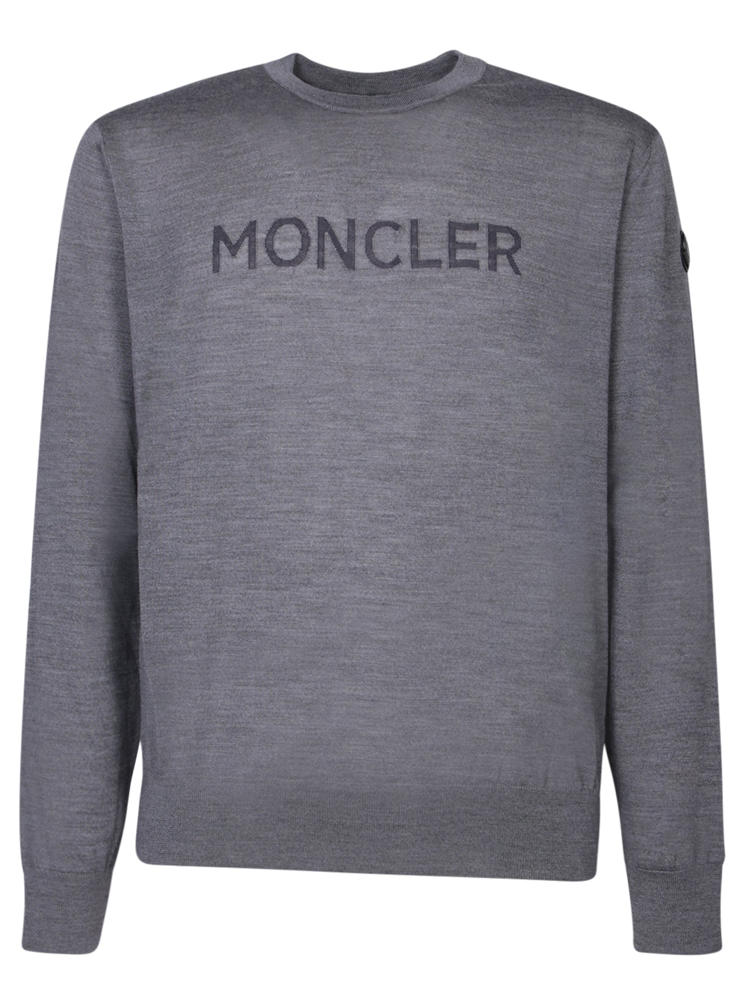 MONCLER 그레이 크루 넥 스웨터
