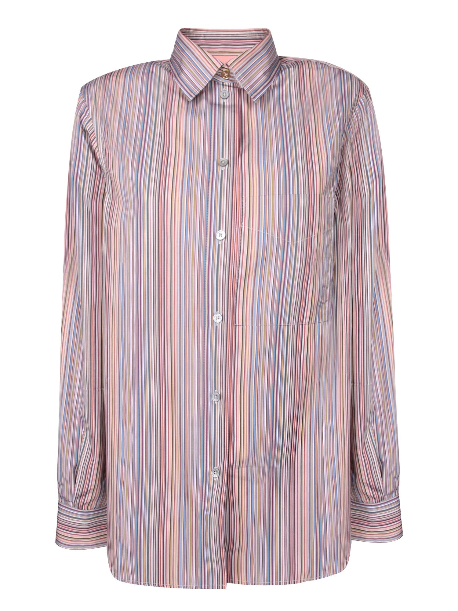 PAUL SMITH 멀티컬러 스트라이프 코튼 셔츠